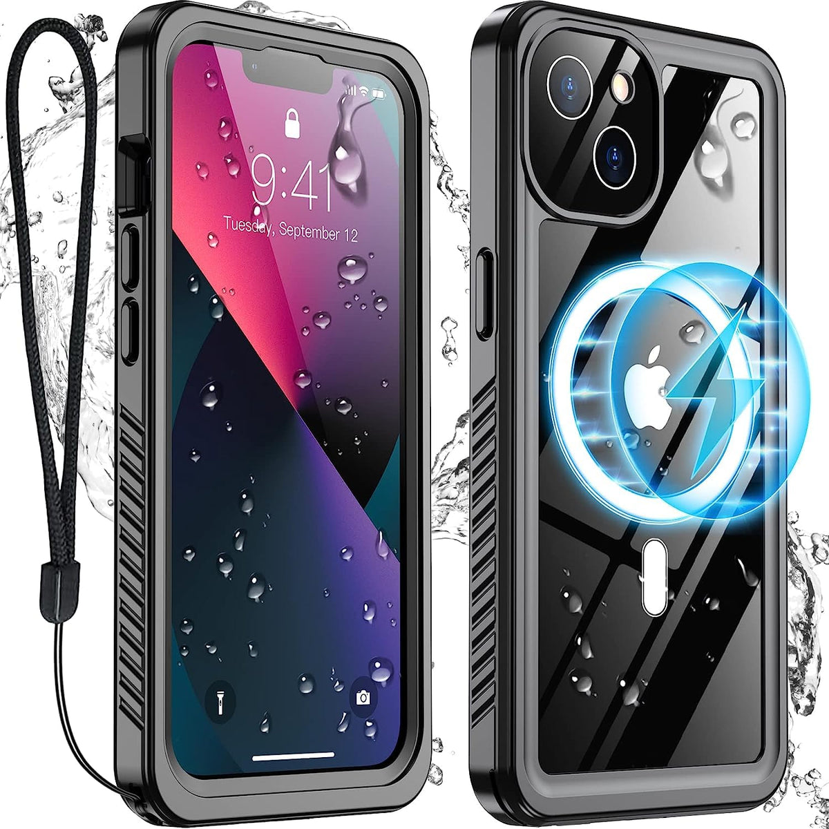 Temdan For Iphone 13 Case Waterproof,Built In 9H Tempered Glass Screen Protector [Real 360][Ip68 Underwater][Military Grade Prot