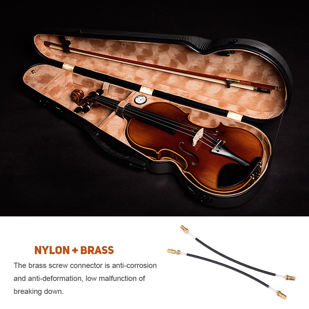 Violin Tailgut, 3/4 4/4 Violin Tailpiece Gut Cord With Brass Screw Replacement Tailgut Tailcord, 5Pcs