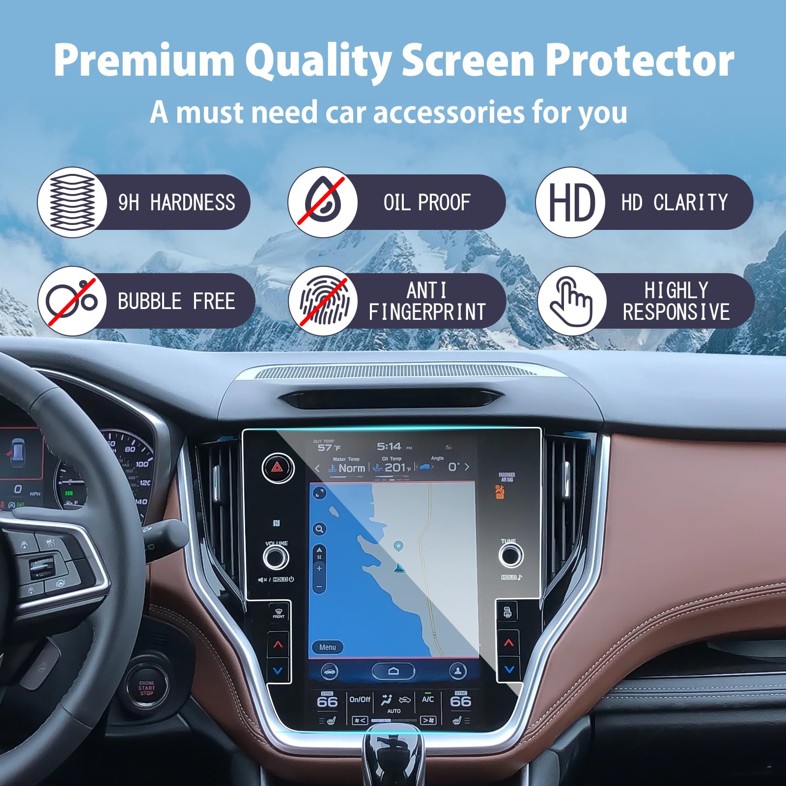 Luwu For 2024 2025 Subaru Outback Screen Protector 11.6Inch,2020 2025 Subaru Outback Accessories Outback Legacy Navigation Protective Film 2025 Outback Touchscreen Protector 2025 Outback Navigation