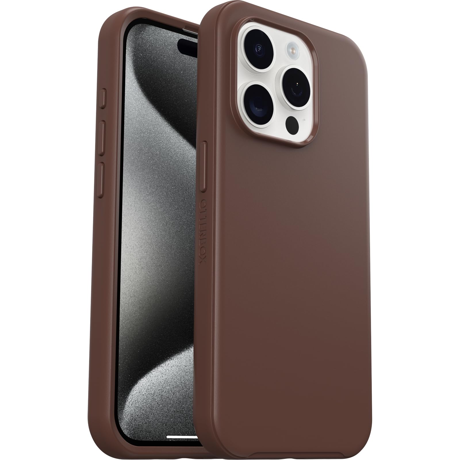 Otterbox Iphone 15 Pro (Only) Symmetry Series Case   Chocolate Bar (Brown), Snaps To Magsafe, Ultra Sleek, Raised Edges Protect