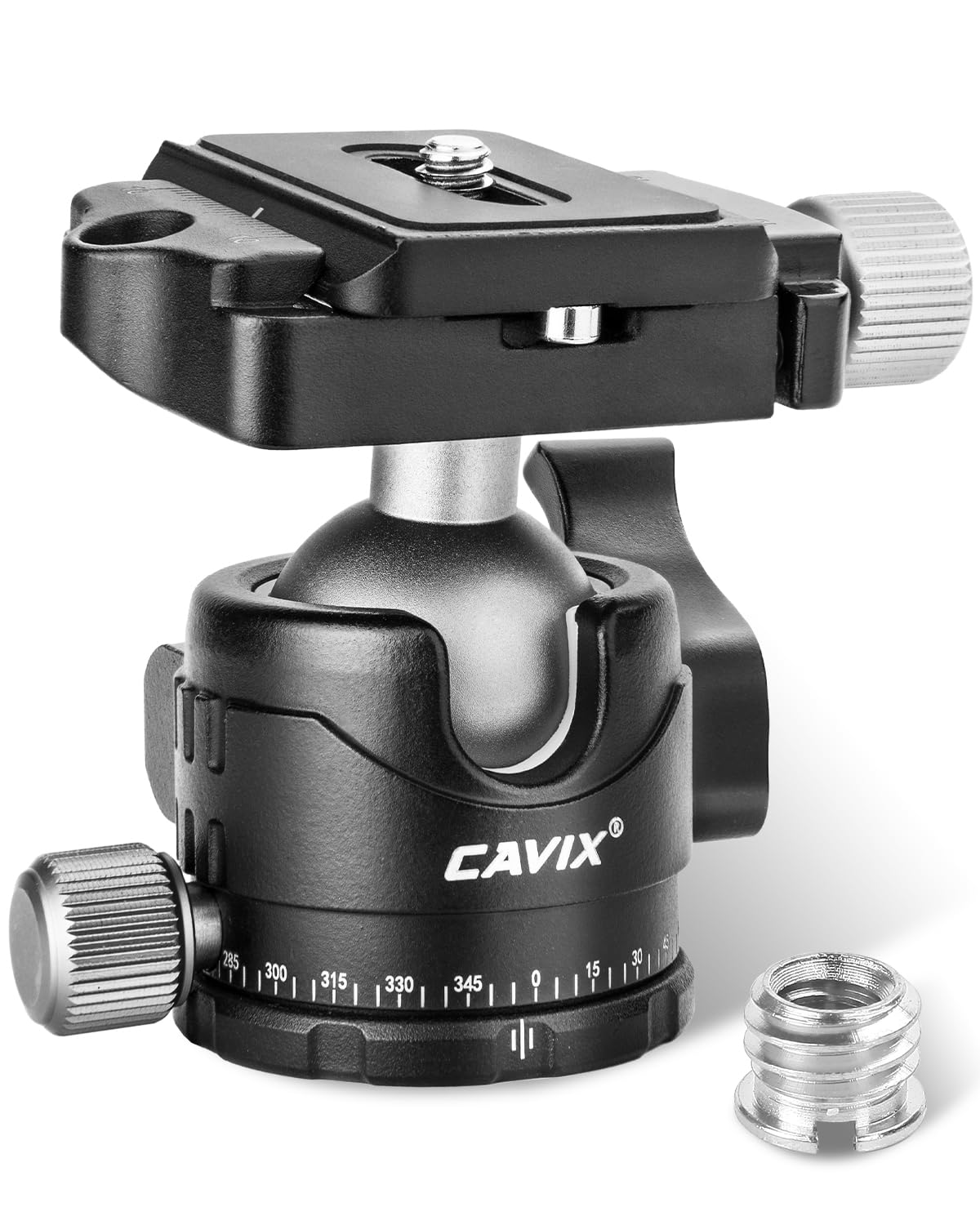 Low Profile Ball Head, Cavix H 29S Camera Tripod Head Metal Ball Head With Arca Swiss Quick Release Plate Bubble Level Load Capa