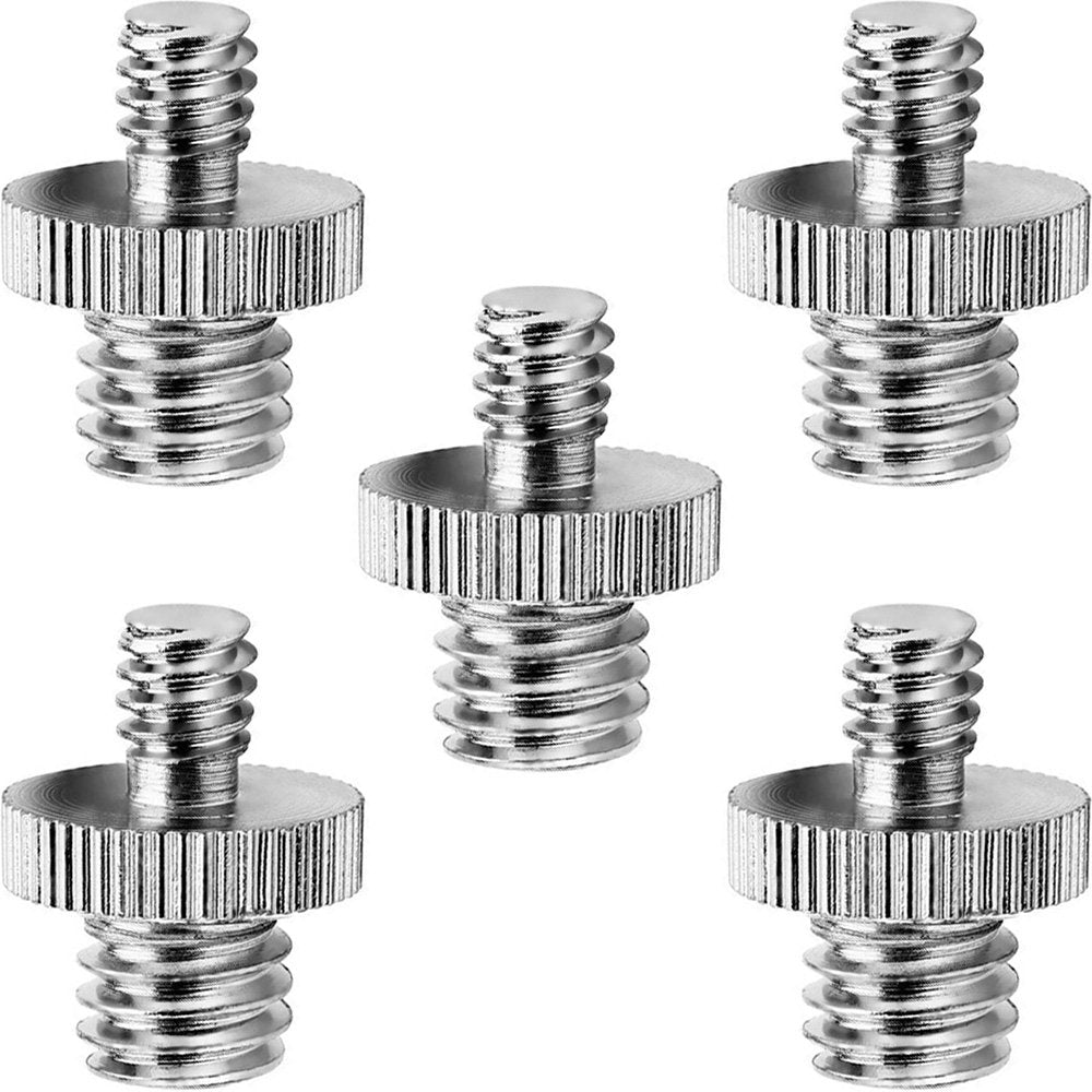 Standard 1/4-20 Male to 3/8-16 Male Threaded Camera Screw Adapter Tripod Screw Converter, 1/4 to 3/8 (5 Pack)
