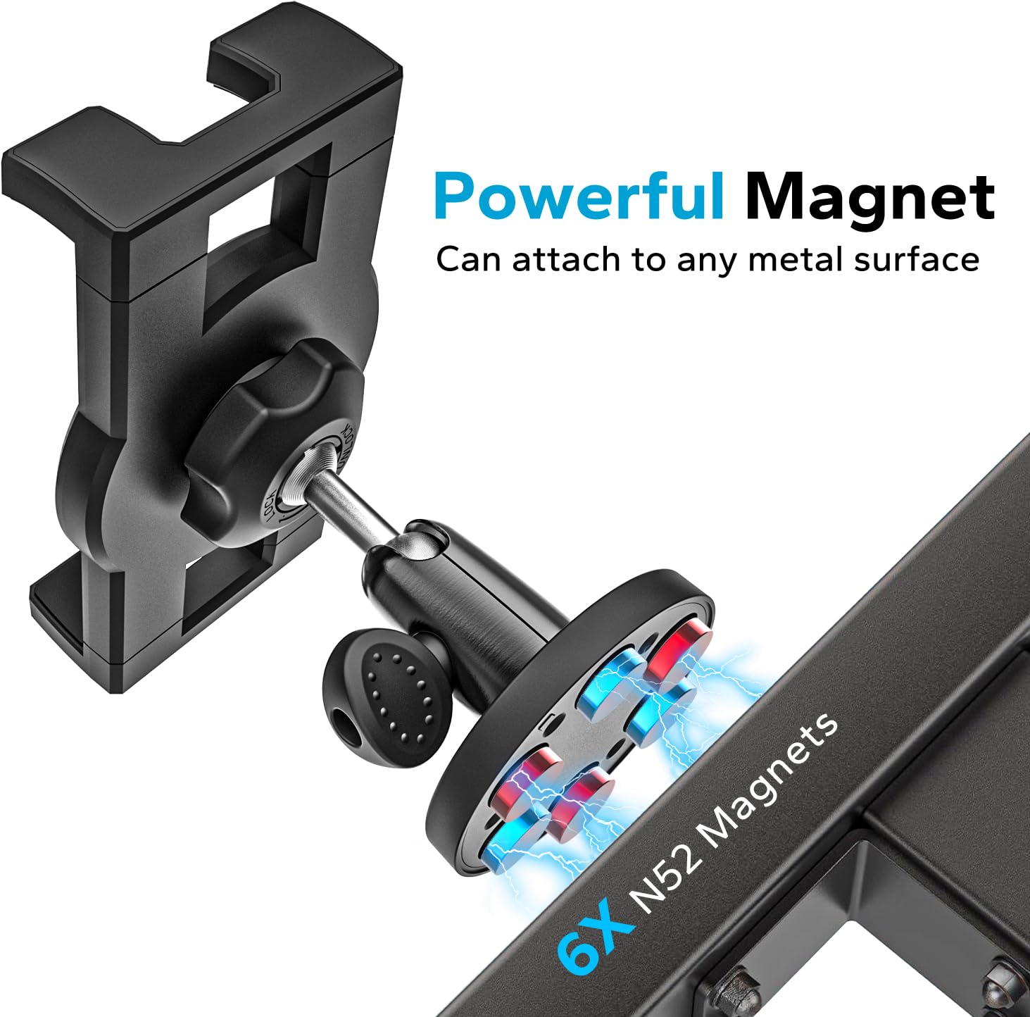 Magnetic Tablet Holder, Metal Ipad Magnetic Mount For Fridge/Metal Surface/Cabinet/Whiteboard/Gym Equipment/Warehouse, Compatibl