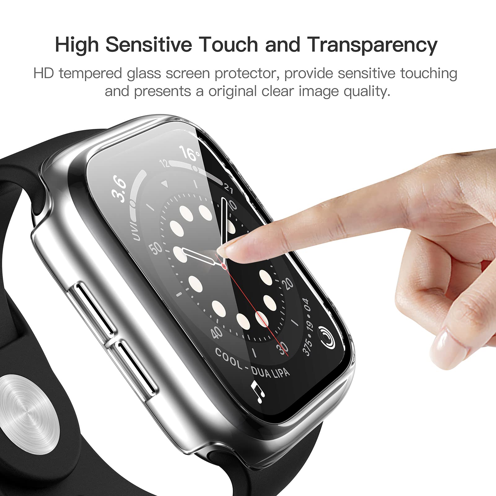 5 Pack Case Compatible For Apple Watch Series 8 & Series 7 41Mm With Tempered Glass Screen Protector, Haojavo Pc Hard Ultra Thin