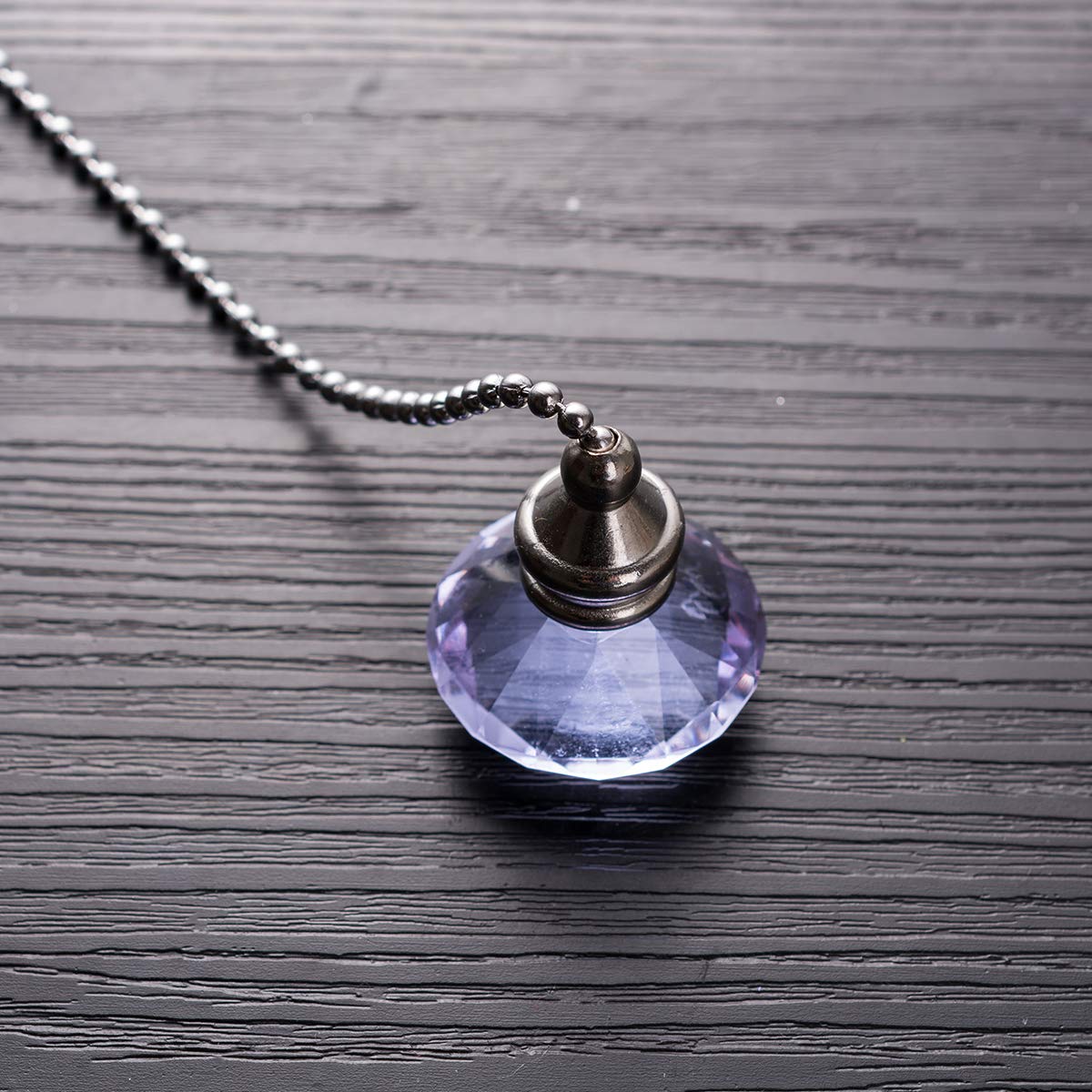 Ceiling Fan Pull Chain Set   2 Pieces Purple Diamond Fan Pull Chains 20 Inch Ceiling Fan Chain Extender With Chain Connector Hom