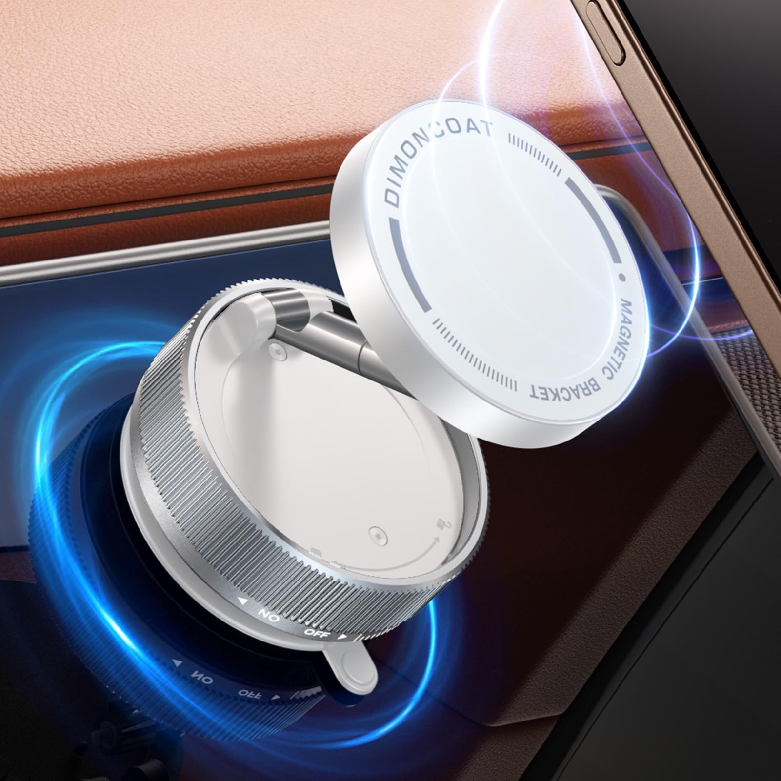 Vacuum Magnetic Phone Holder Stand [89+Lbs Strongest Suction & 24*N55 Ultra Magnetic] 360 Adjustable Car Phone Mount For Magsafe