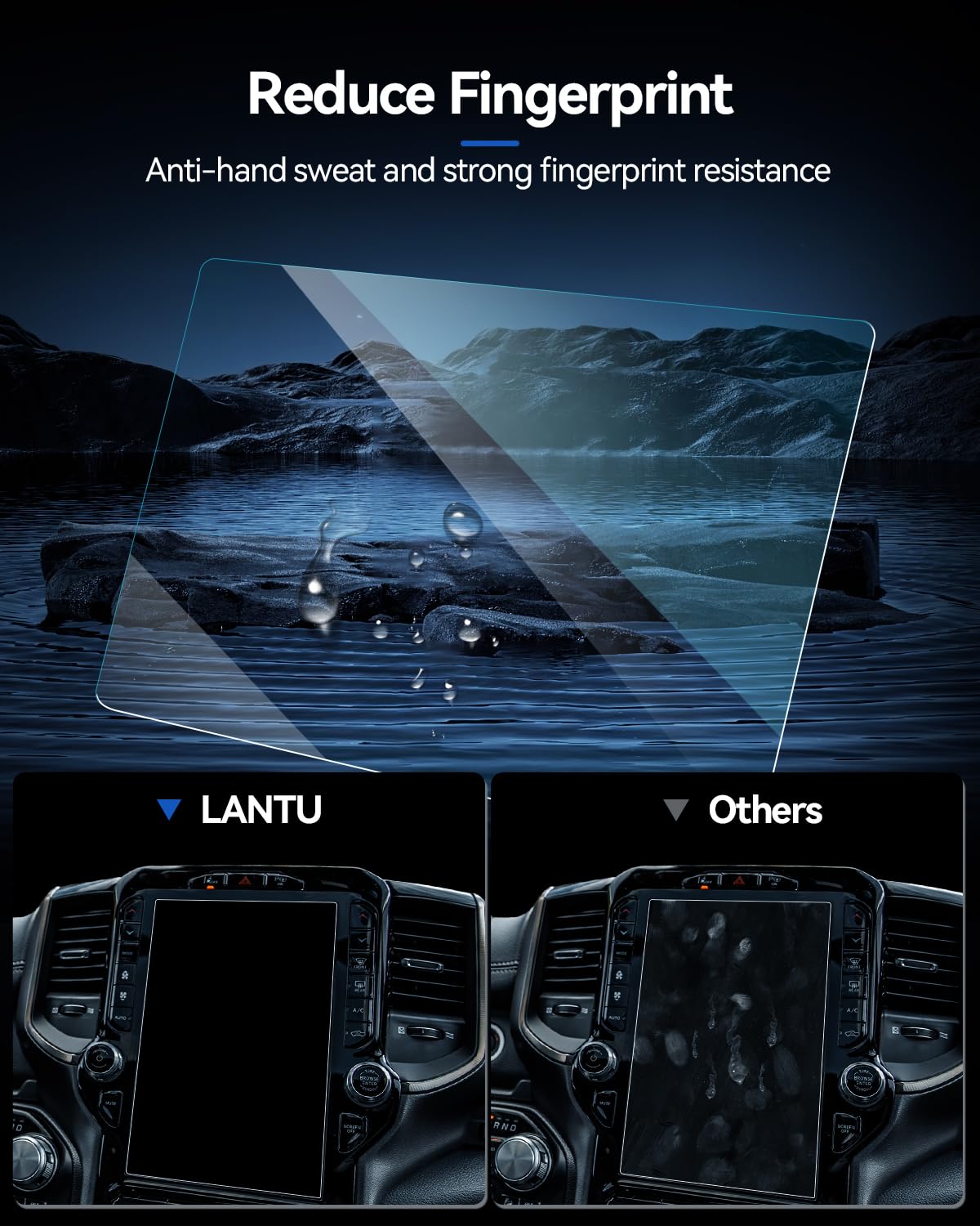 Lantu Car Screen Protector For 2019 2024 Dodge Ram 1500 2500 3500 Accessories Trx Rebel Laramie Limited Uconnect Trucks Pickup 1