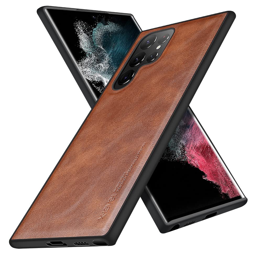 X Level For Samsung Galaxy S22 Ultra Case Premium Pu Leather Business Soft Tpu Bumper Anti Scratch Shockproof Protective Phone C