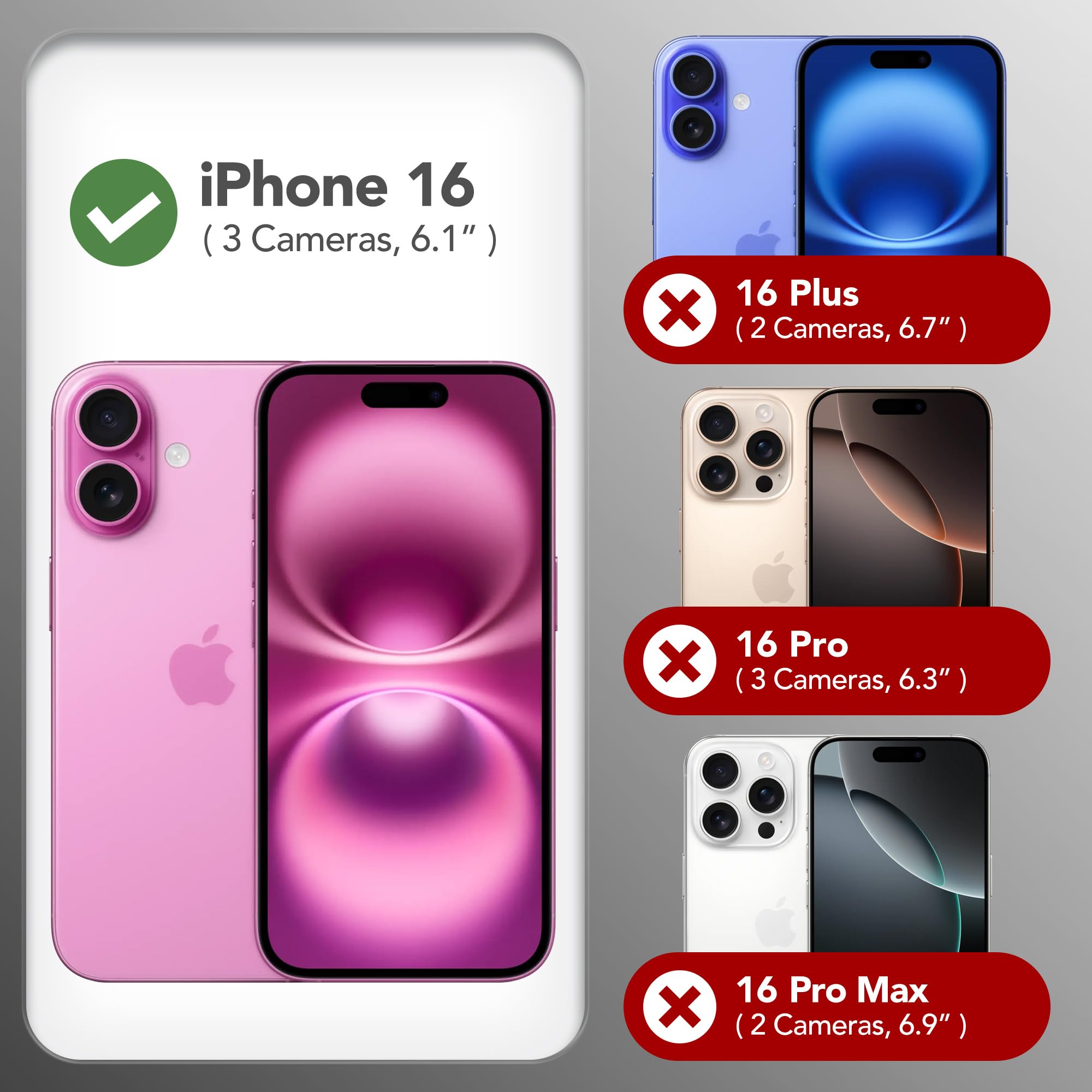 Gonez Magnetic For Iphone 16 Case, [Compatible With Magsafe] [2X Screen Protector + 2X Camera Lens Protector], Liquid Silicone S