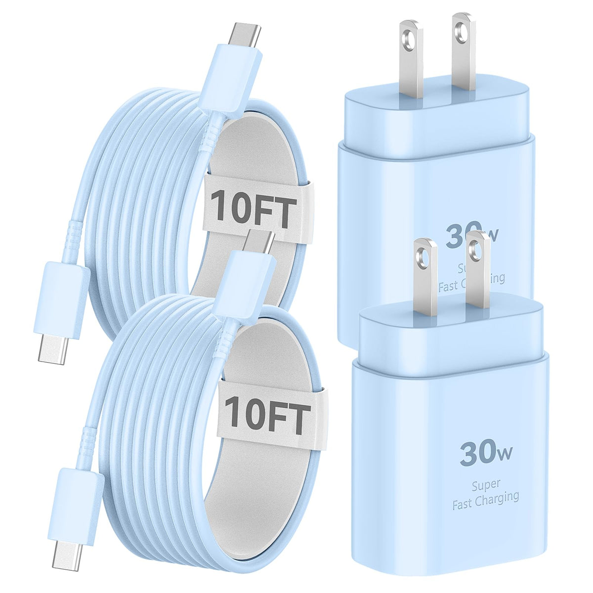 Phone 16 15 Charger Fast Charging, 30W Usb C Phone 16 15 Pro Max Charger Block With 10Ft Long C Chargers Cord Cable For Phone 16