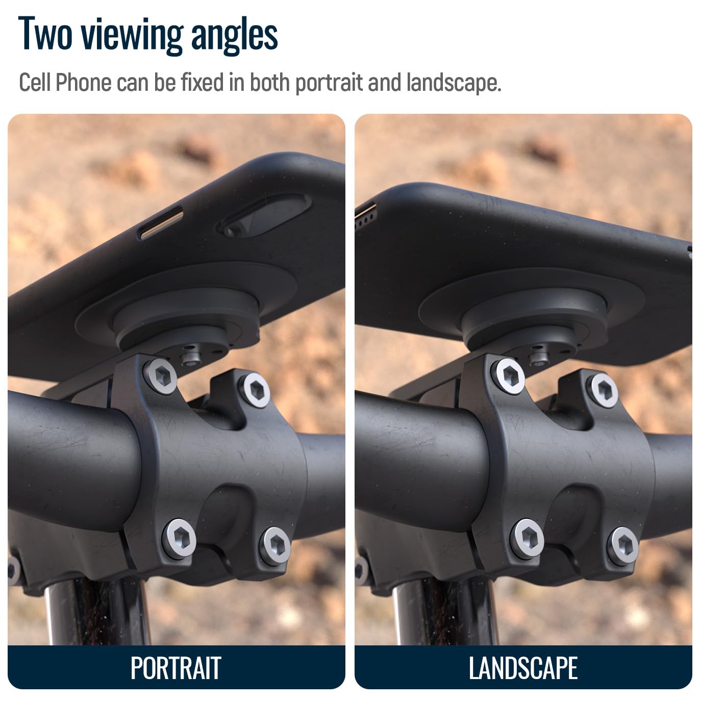 Sincetop Universal Bike Phone Mount, Aluminum Stem Cap Phone Holder For Mountain And Road Bicycles, Quick Connect Riding Clip St