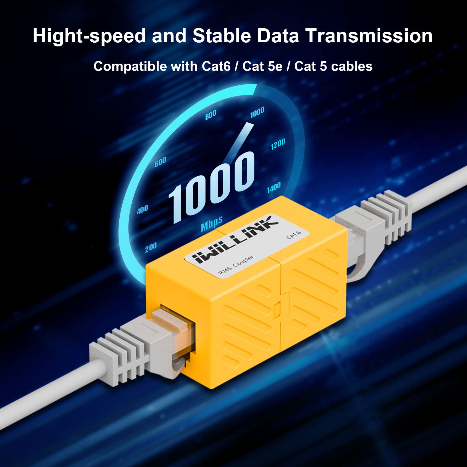 Iwillink 20 Pack Cat6 Rj45 Ethernet Coupler, Female To Female Rj45 Connector For Cat6/Cat5E/Cat5 Ethernet Cable, Extender Adapte