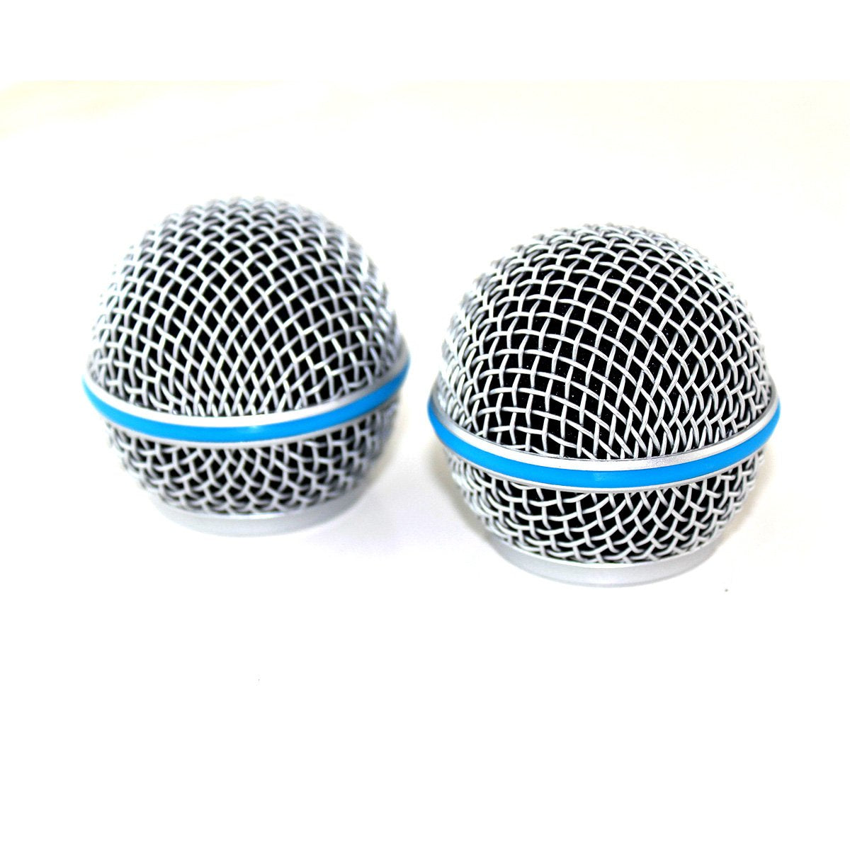 Weymic Replacement Blue Steel Mesh Microphone Grill Head For Shure Sm58 Wireless Microphone And Wired Mics, Beta 58 A Shure Sv10