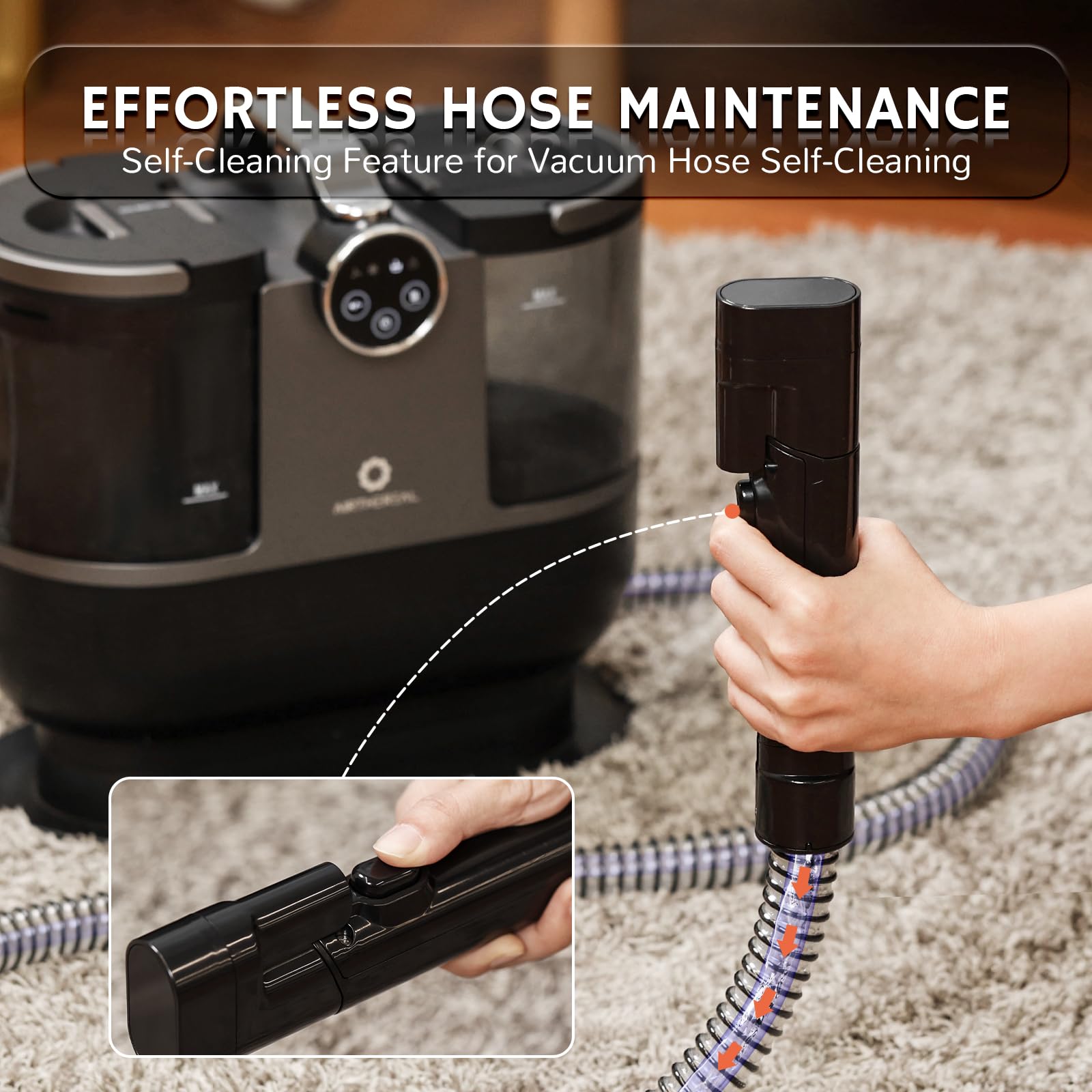 Airthereal S1 Carpet Cleaner Machine, Instant Heating Portable Upholstery Spot Cleaner, Shampooer Machine With Self Cleaning, 14