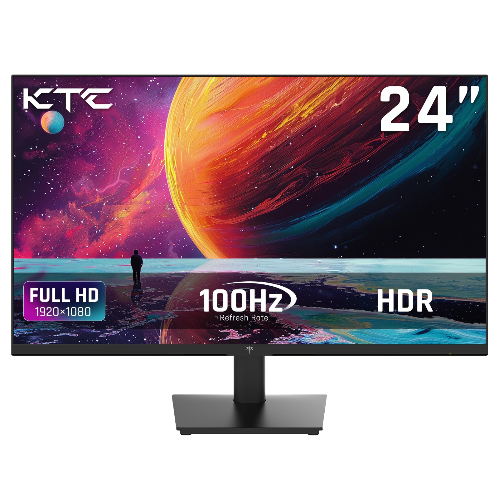 Ktc 24 Inch Monitor   1080P Monitor, 100Hz Freesync Gaming Monitor With Hdr10,Vesa Mountable, Adjustable Tilt, Zeroframe Design,