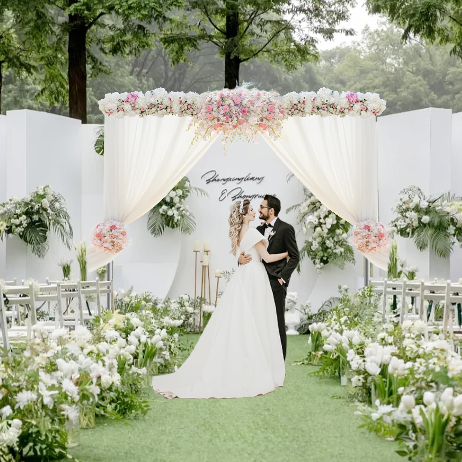 Emart Pipe And Drape Backdrop Stand Kit, Backdrop Stand Heavy Duty 10Ftx10Ft, Adjustable Metal Frame For Backdrop, Background St