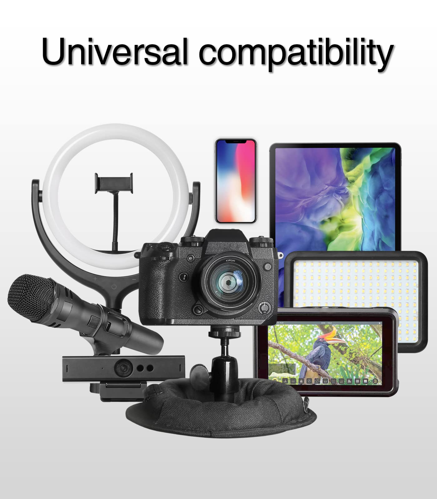 Octopad Universal Table Tripod Base Stand, Bean Bag, Perfect For Slopes, Uneven Surfaces, With Universal 1/4'' Thread, For Camer