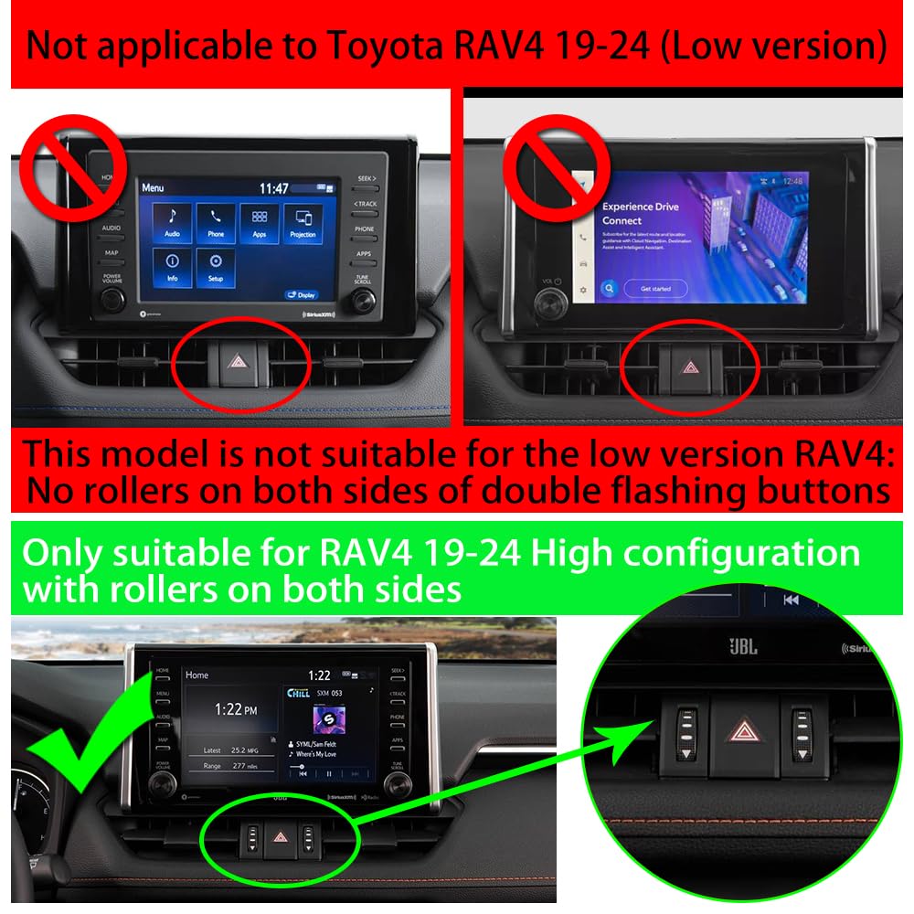 Musttrue Car Phone Holder For Toyota Rav4 2019-2025,Hybrid Xse Limited,Prime Xse 2021-2025 Auto Accessories Navigation Bracket I