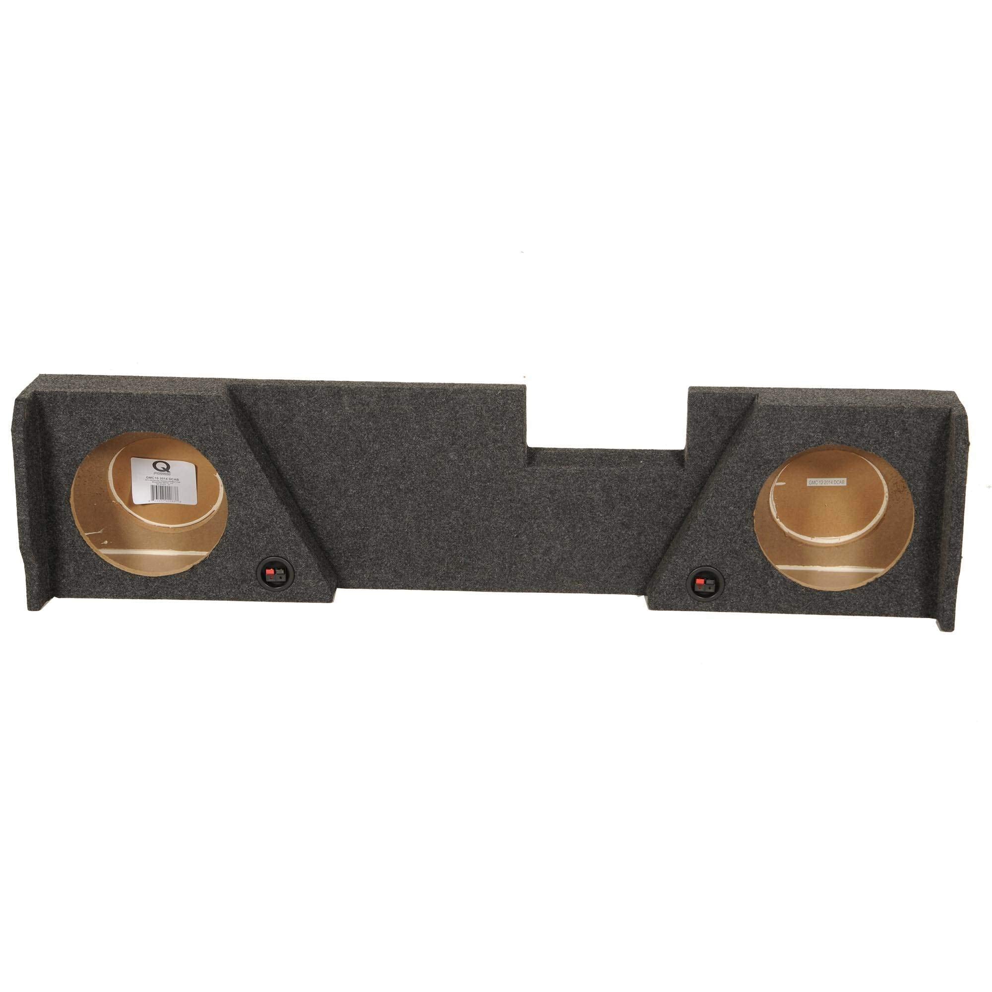 Qpower Gmc/Chevy Double Cab '14 '22 Dual 12'' Empty Woofer Box