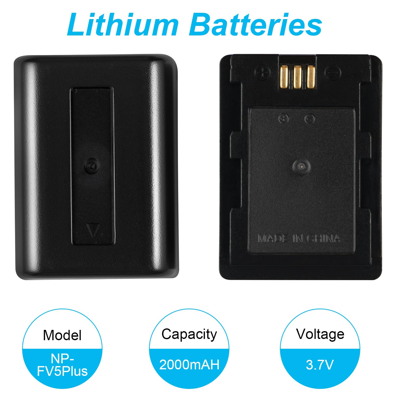 Camcorder Video Digital Camera Travel Charger And 3.7V 2000Mah Np Fv5 Plus Li Ion Rechargeable Battery(Np Fv5 Plus Battery Charg