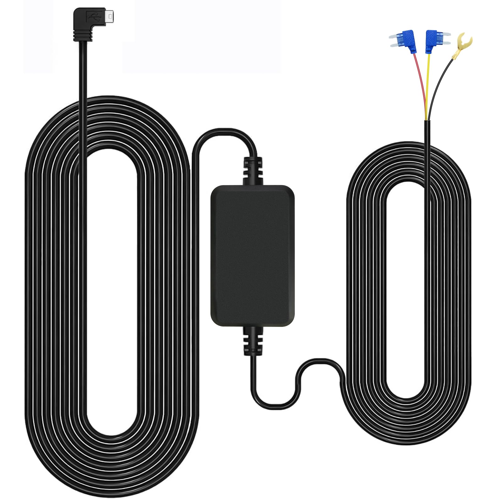 Gku Dash Cam Hardwire Kit, Acc Hard Wire Car Camera Charger Cable Kit 12V  24V To 5V Car Dash Camera Charger Power Cord With Bat