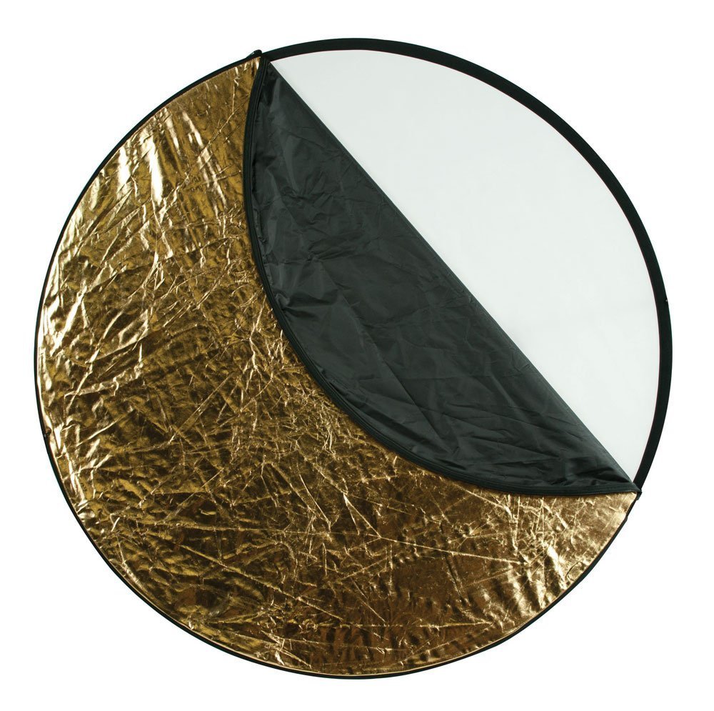 Westcott Collapsible 5-In-1 Reflector With Gold Surface (50'') For Photography And Video. Includes Carry Case