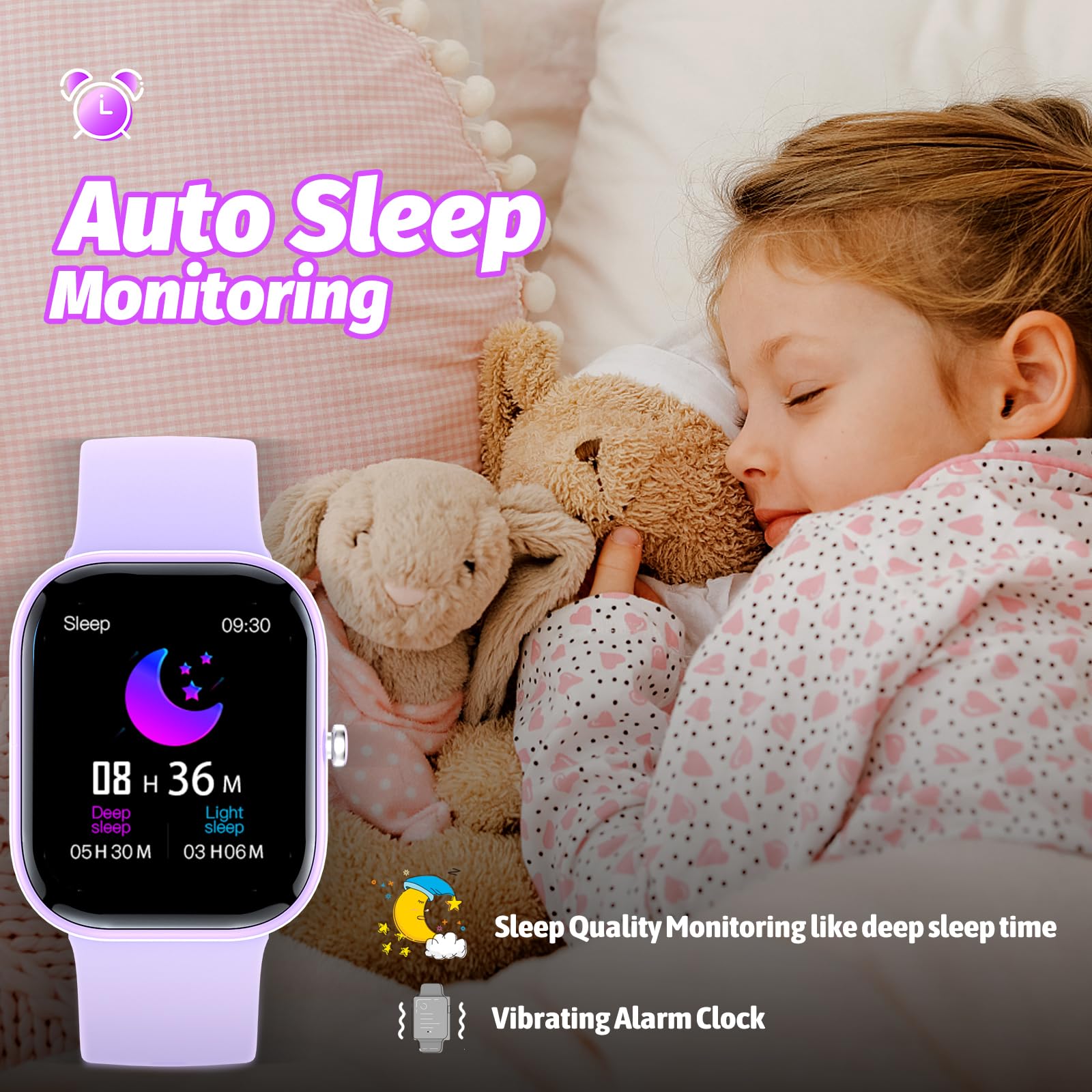 Nyonio Smart Kids Watch With Fitness Tracker,19 Sport Mode,1.5'' Diy Dial,Ip68 Waterproof,Sleep Monitor,Pedometers,Heart Rate,Gr