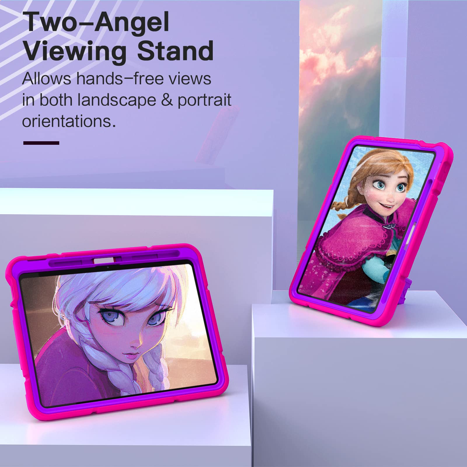 Grifobes Kids Case For Ipad 10Th Generation Case, For 2022 10.9 Inch Ipad 10 Th Generation With Pencil Holder & Stand, Heavy Dut