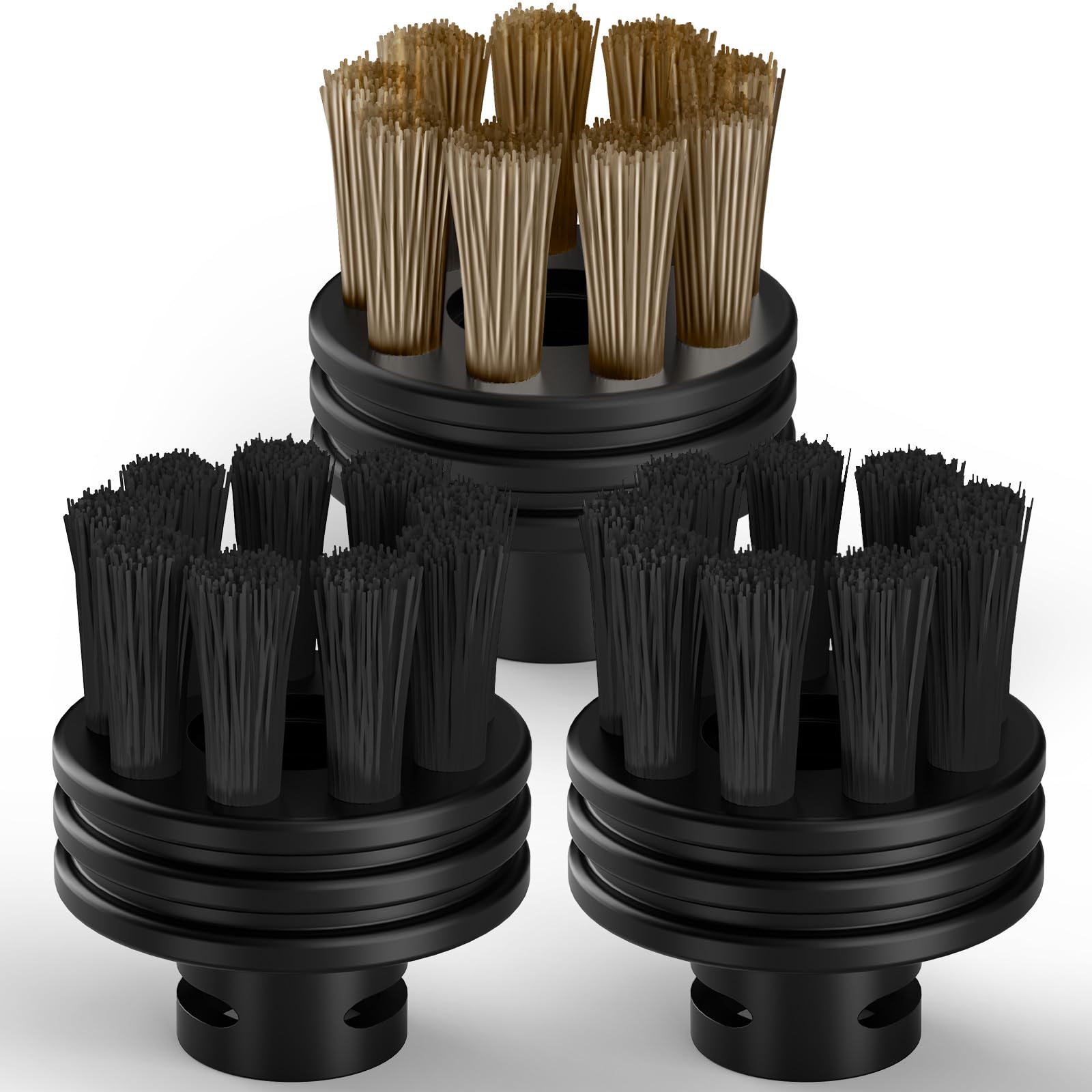 Steam Cleaner Replacement Brushes, Original Accessories for STMWORLD CB02A, Compatible STMWORLD CB02A Steamer(3 Pack)