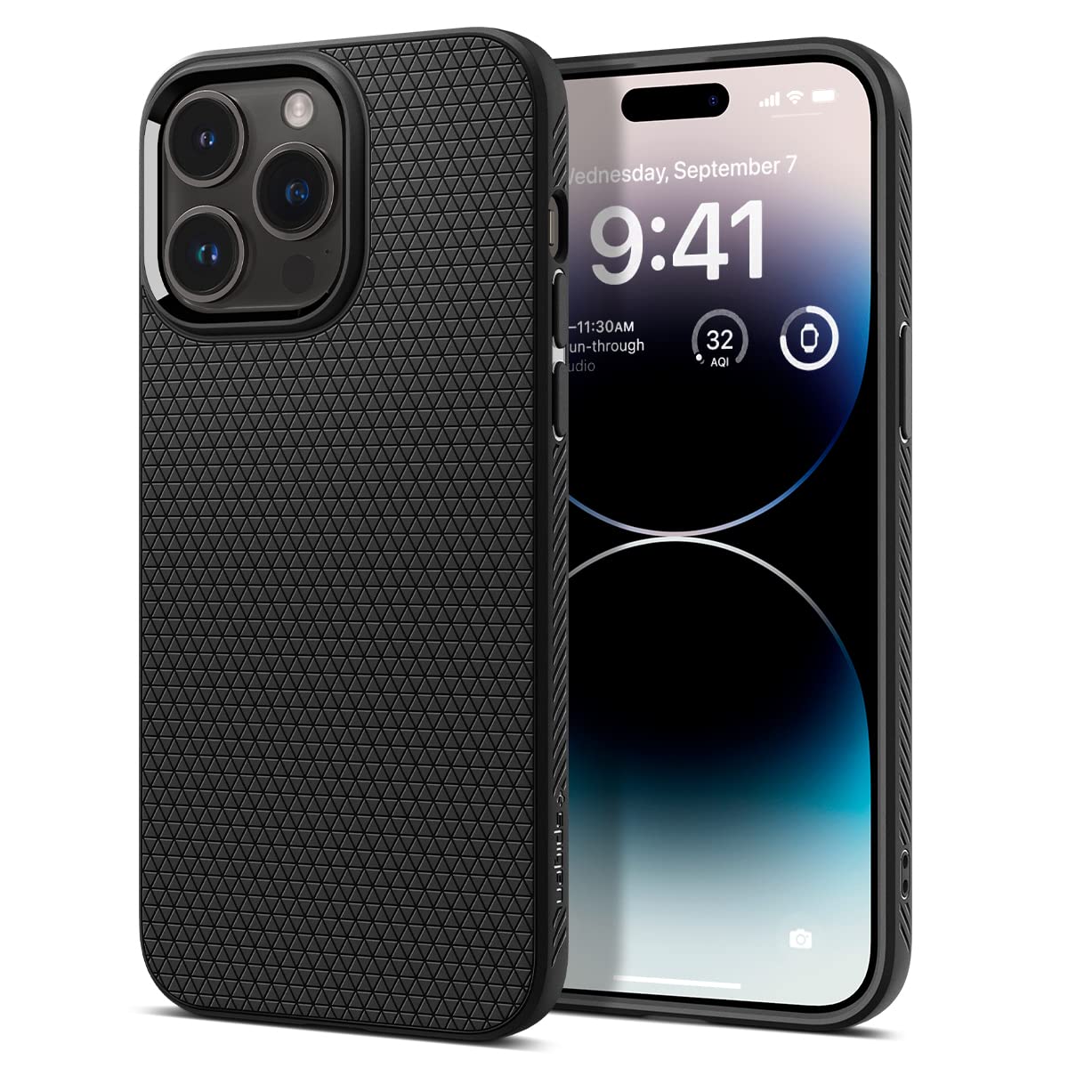 Spigen Liquid Air Designed for iPhone 14 Pro Max Case (2022) [Military-Grade Protection] - Matte Black