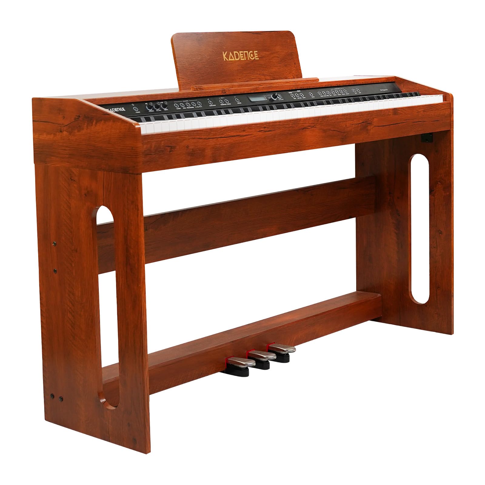 Kadence DP02WWD GEN25 Digital Piano | 88 Weighted Progressive Hammer Action Keys | Wooden Stand, Triple Pedal, Music Stand | Fre