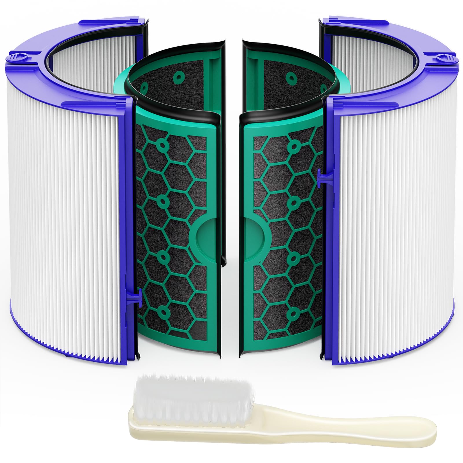 Tp04 True Hepa Filter Replacement For Dyson Tp04 Hp04 Dp04 Tp05 Dp05 Air Purifier, 360 Pure Cool Fan Combi Glass Hepa Filter & A