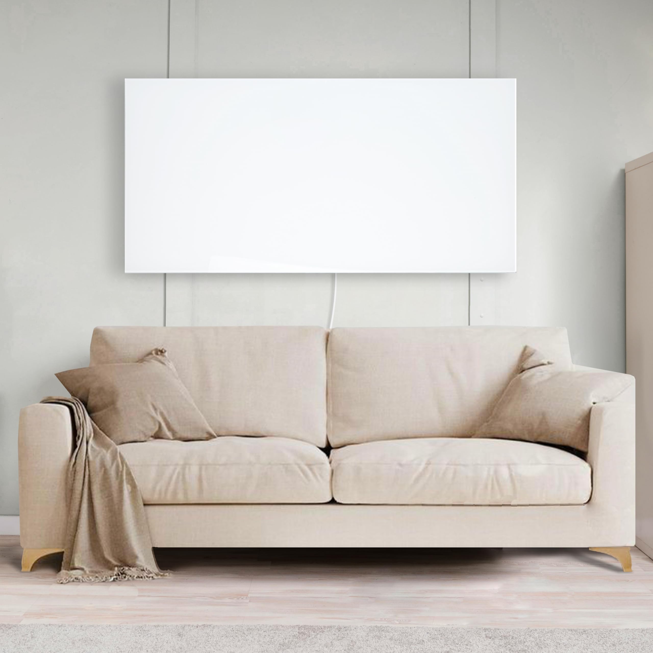 Ember Glass Radiant Panel   White   800W   47'' X 24''   Plug In