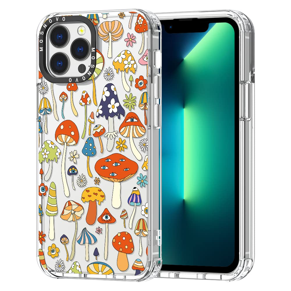 MOSNOVO for iPhone 13 Pro Max Case, [Buffertech 6.6 ft Drop Impact] [Anti Peel Off] Clear Shockproof TPU Protective Bumper Phone