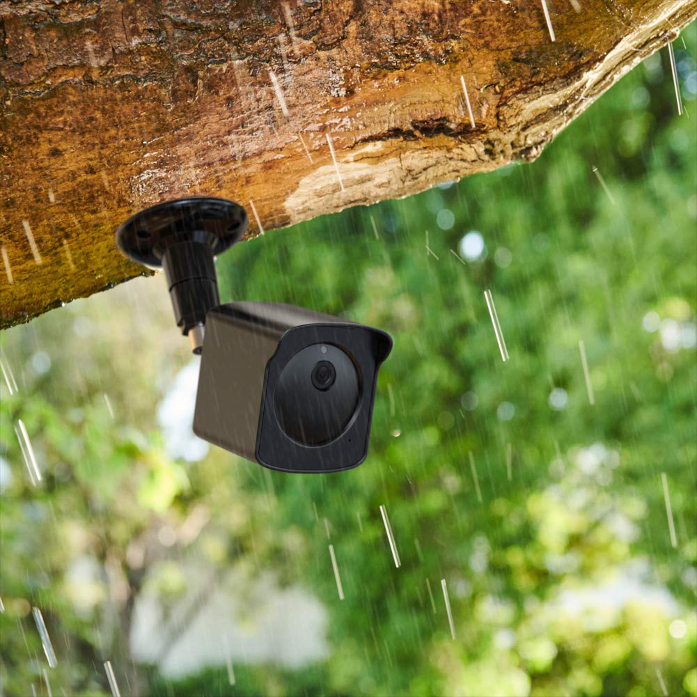 Pef Mount For Wyze Cam Outdoor, Weatherproof Protective Cover And 360 Degree Adjustable Wall Mount For Wyze Camera Outdoor Indoor Wire Free Smart Home Camera System (Black, 1 Pack)