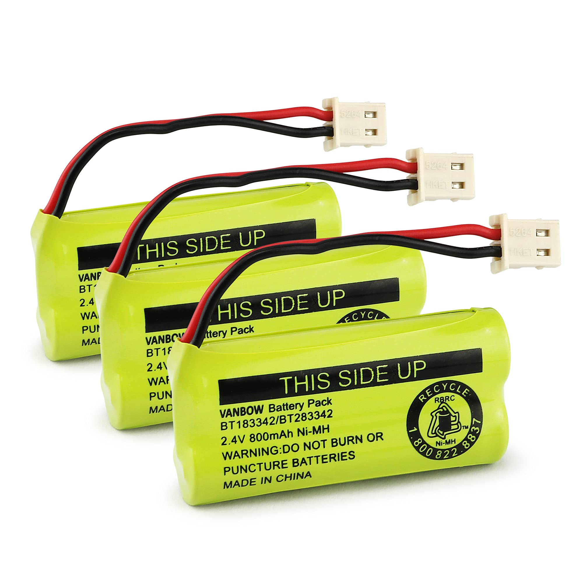 Vanbow Bt162342 Bt262342 Bt183342 Bt283342 2.4V 800Mah Cordless Phone Batteries Compatible With Vtech Cs6114 Cs6419 Cs6719 At&T