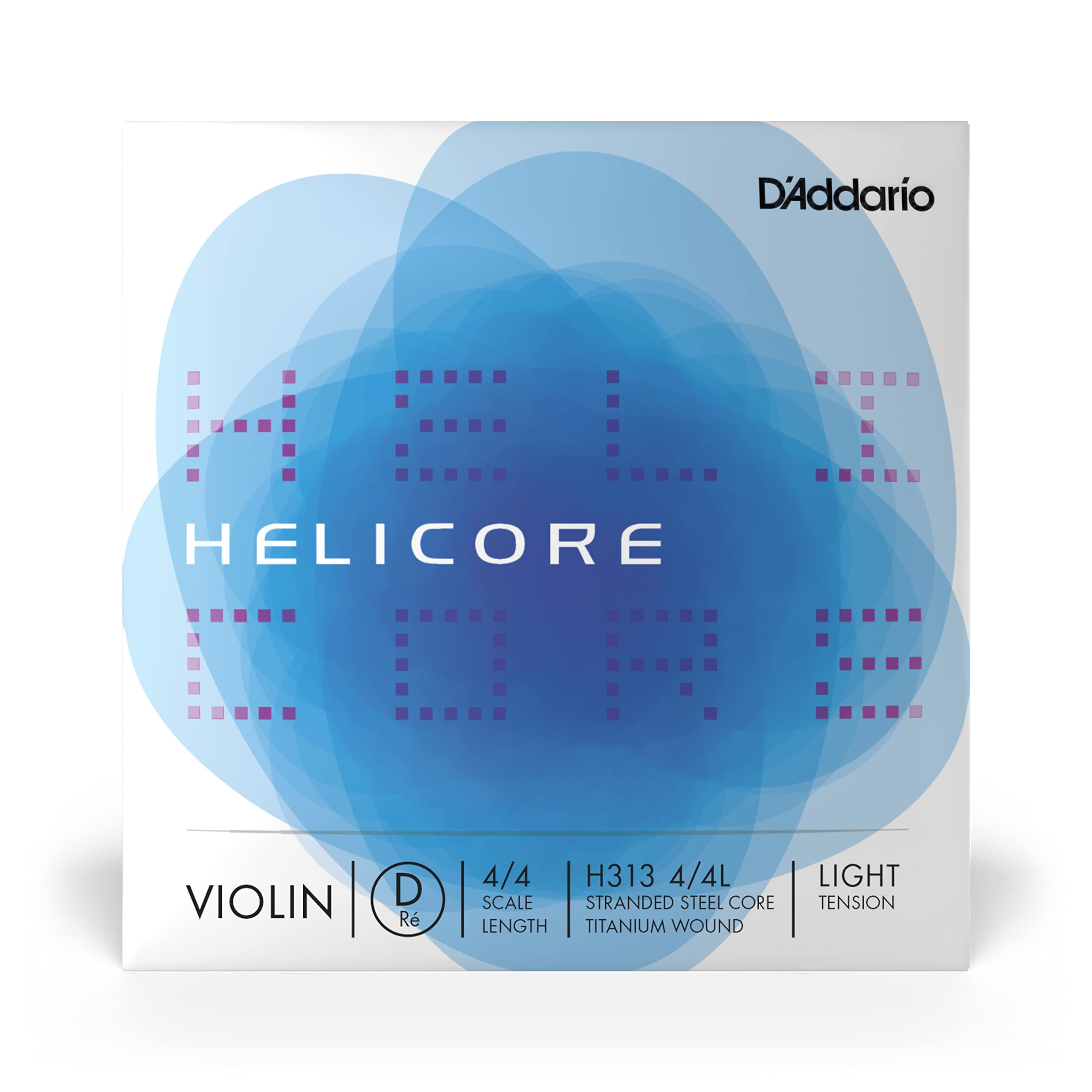 D'Addario Orchestral   Helicore 4/4 Size Violin String   Titanium Wound D String   H313 4/4L   D String Only   Light Tension