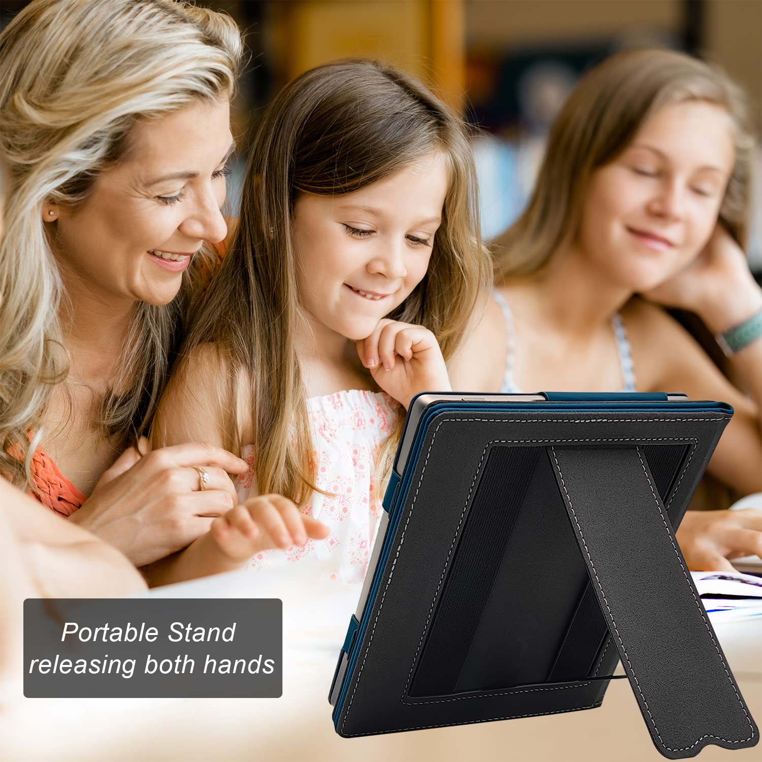 Umubuhoms Kindle Oasis Case With Double Hand Held & Stand For 7 Inch Kindle Oasis (10Th Generation,2019 And 9Th Generation,2017)