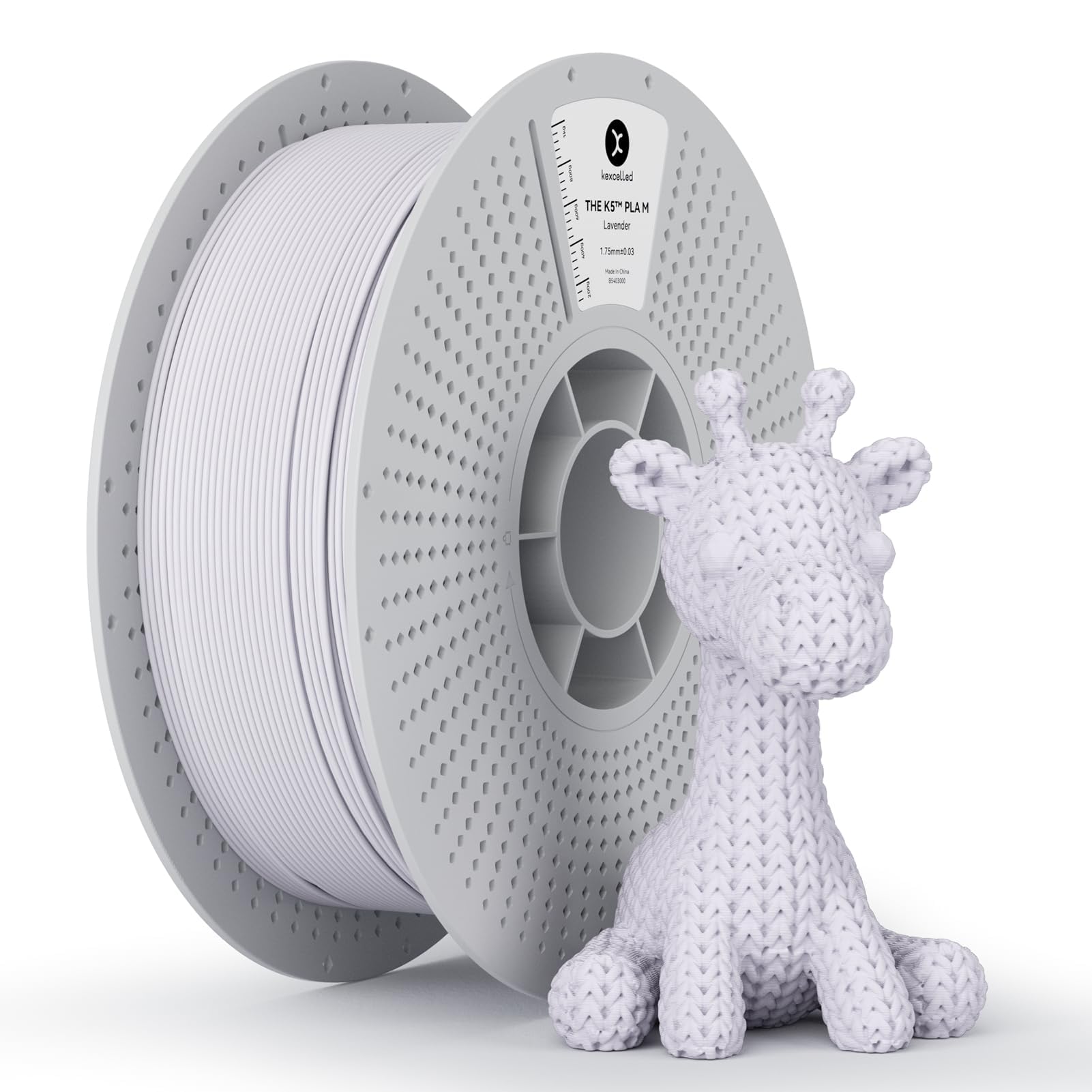 kexcelled Matte PLA Filament 1.75mm,Pale Lavender Purple PLA 3D Printer Filament 1kg Spool (2.2lbs) with +/-0.03mm Accuracy,Upgr
