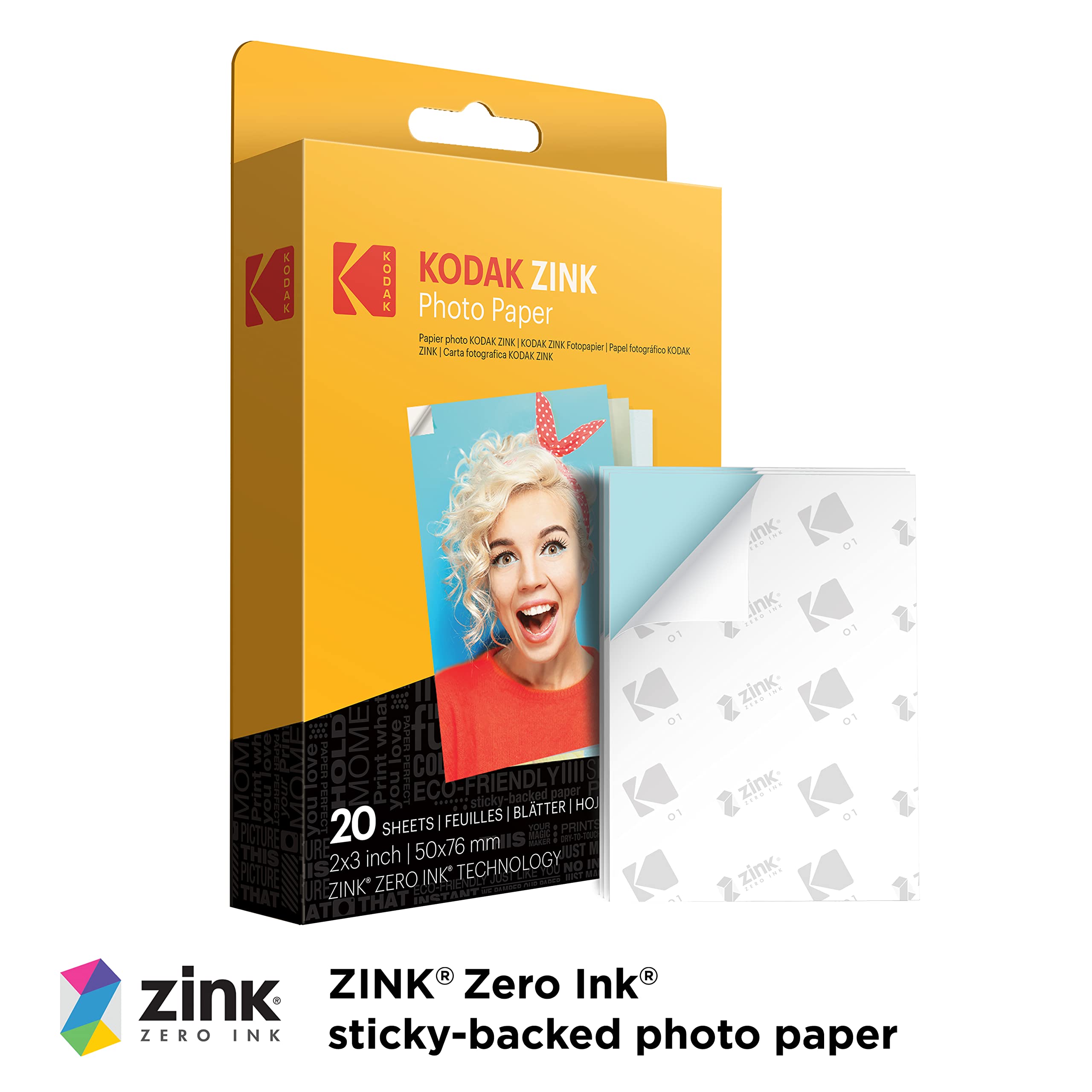 Kodak Smile+ 2-In-1 Digital Instant Print Camera & Wireless Bluetooth Photo Printer Starter Bundle + Soft Case + Zink 20Pk Stick