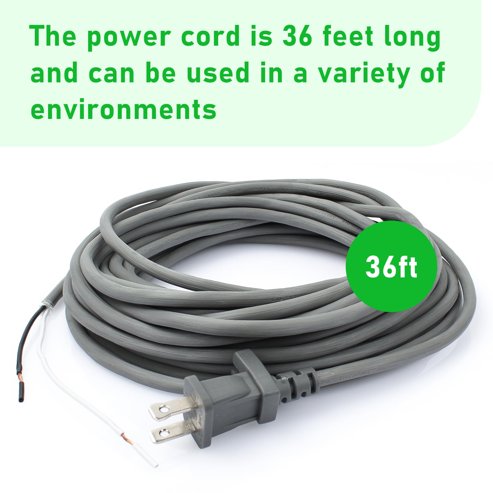 Sxkxm Vacuum Cleaner Power Supply Cord 36Ft 17/2 12Amp Power Cord Compatible With Biessll Vacuum Cleaner, For All Upright Vacuum