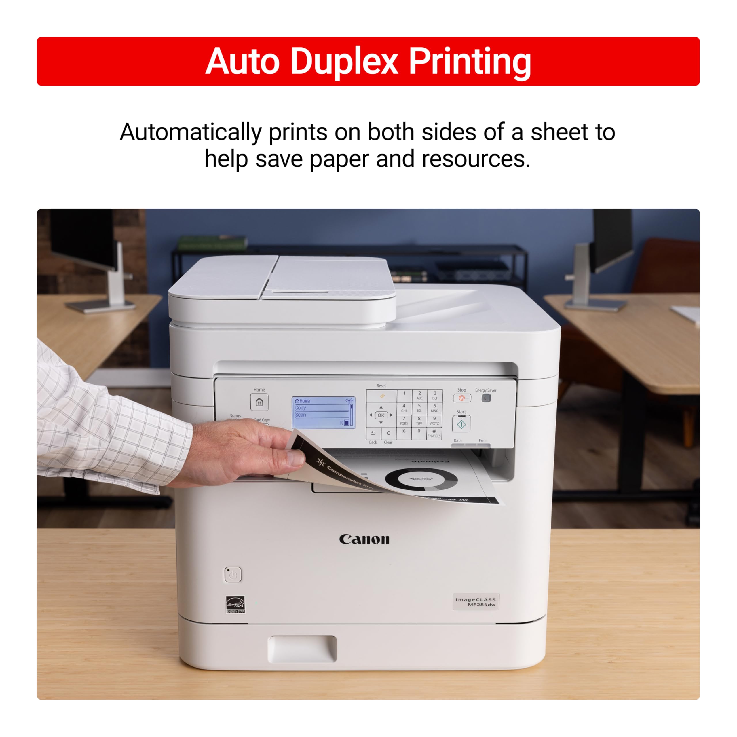 Canon Imageclass Mf284Dw - Monochrome, Duplex, Wireless Laser Printer, Multifunction With Print, Copy, Scan, Auto Document Feede