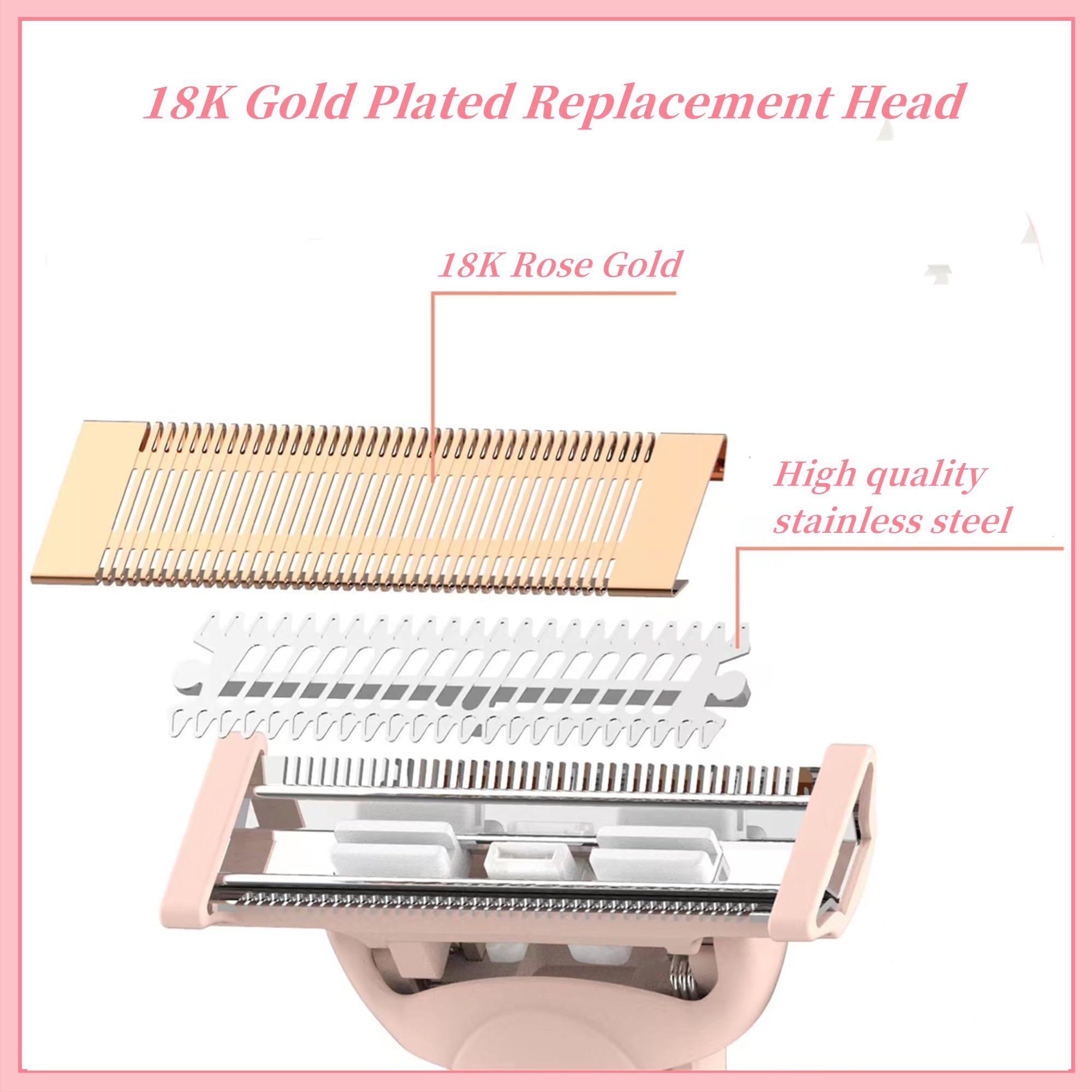 Razor Replacement Heads Compatible With Flawless Nu Razor,Body Replacement Heads For Finishing Touch Flawless Razor For Women,Ha