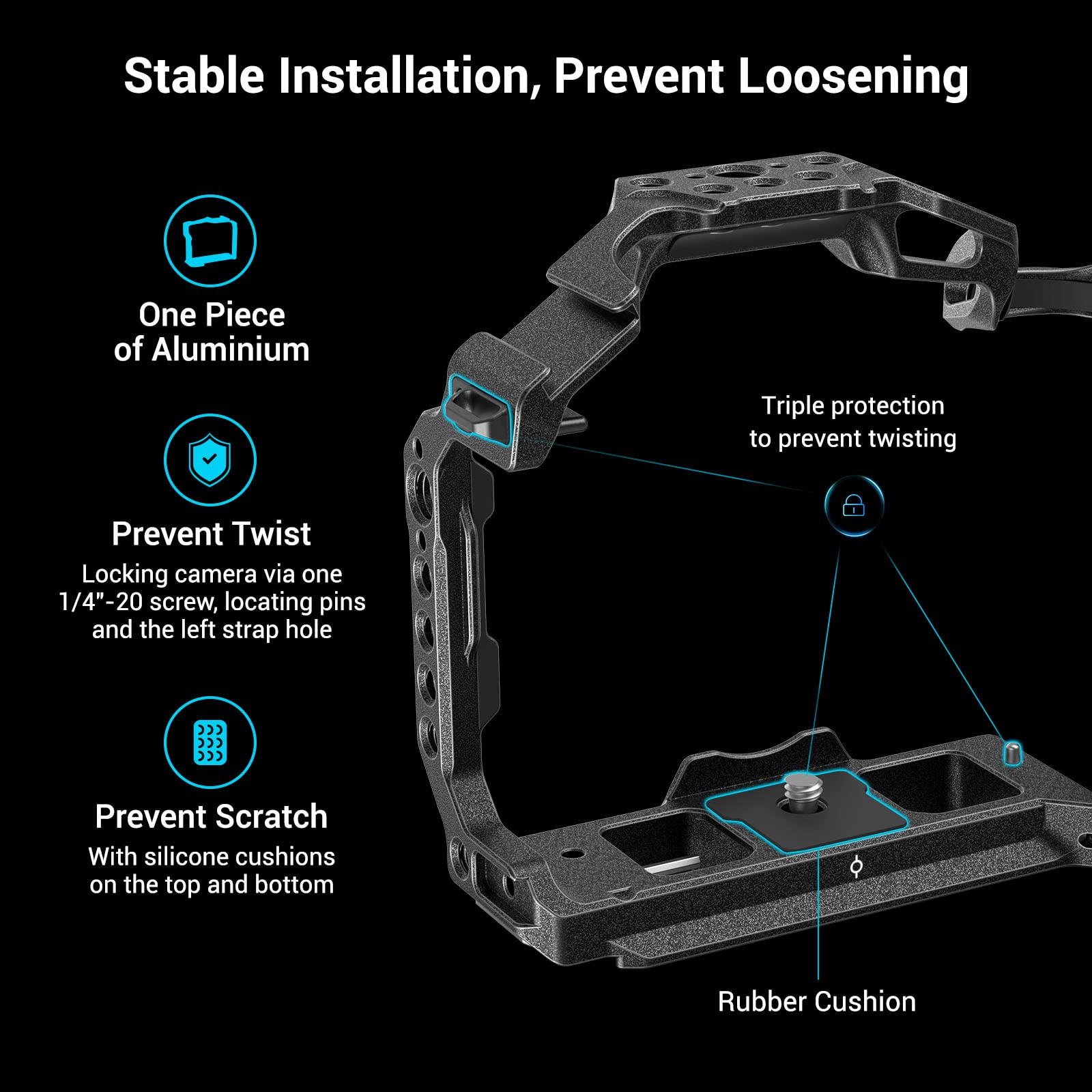 Smallrig R5 R5 C R6 Cage Kit For Canon R5 R5 C R6 Mirrorless Camera With Top Handle And Dedicated Cable Clamp, Aluminum Alloy Ca