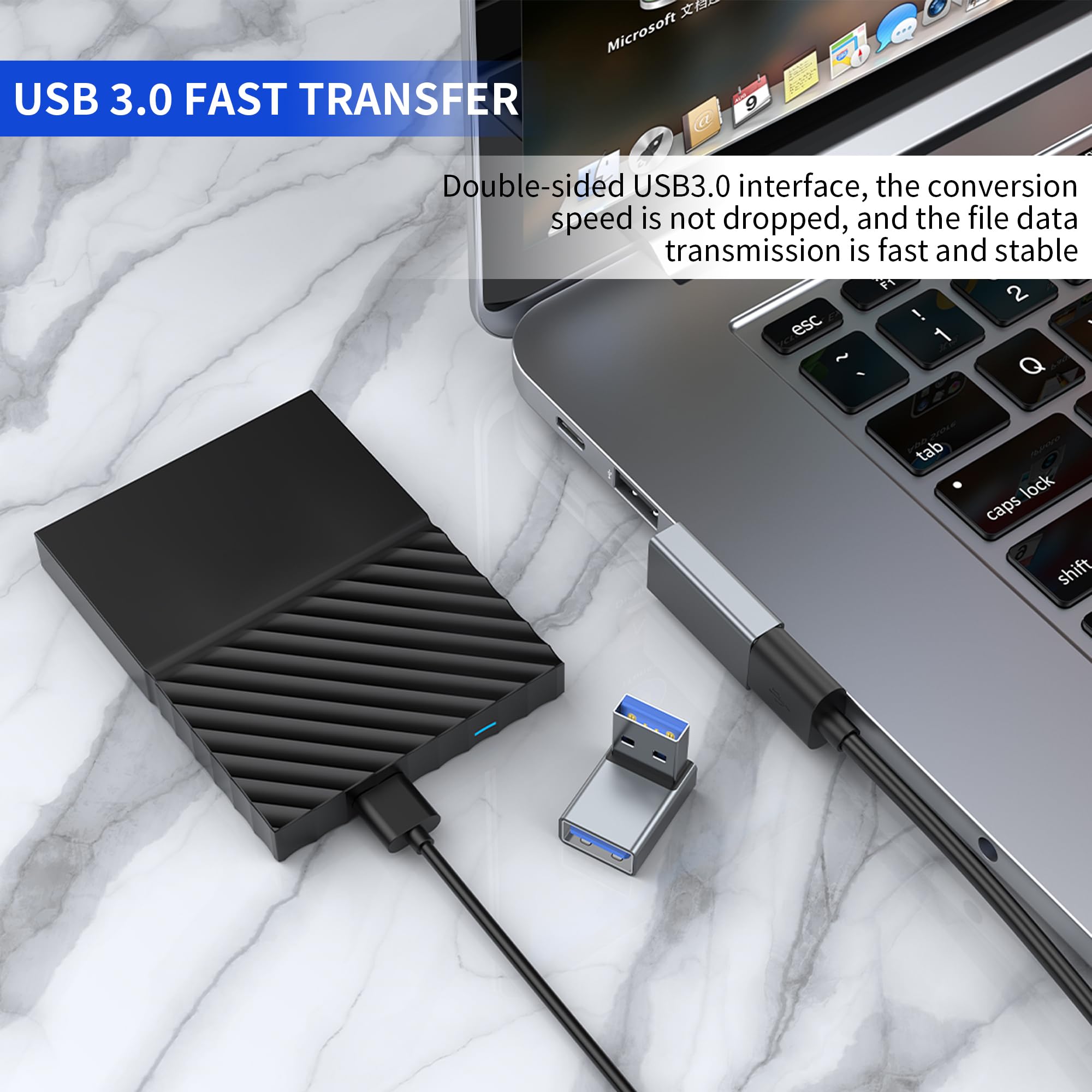 Critin 90 Degree Usb 3.0 Male To Female Adapter,Right Angle Usb A Male To Usb A Female Adapter 2 Pack, Usb 3.0 Male To Female Ri