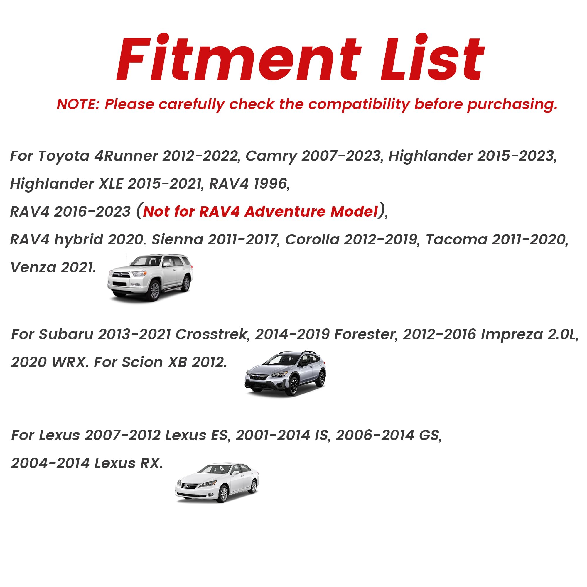 Red Wolf Car Front Dash Tweeter Speaker Wiring Harness For 2008 2022 Toyota Rav4 Camry 4Runner Highlander Scion, 2010 2019 Subar