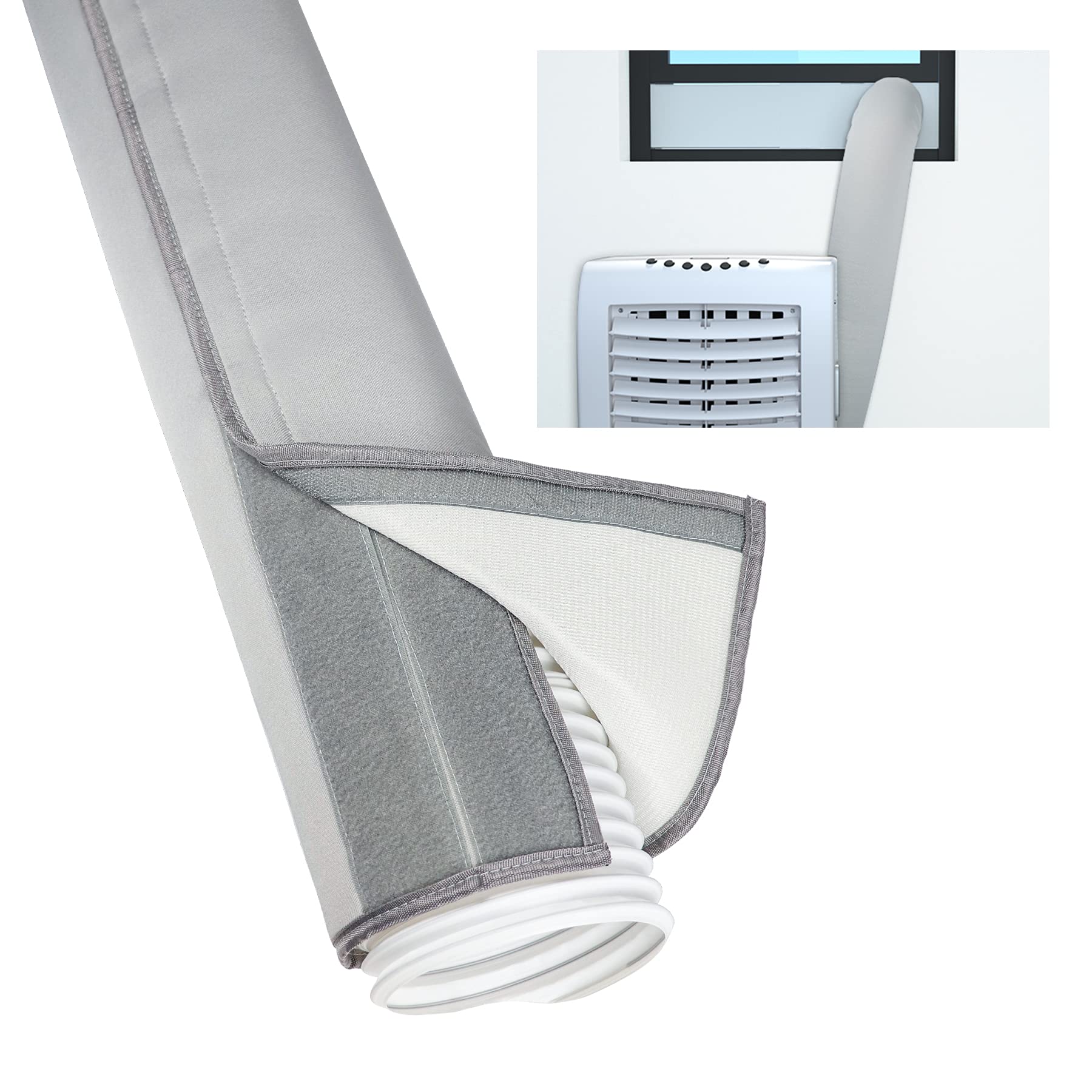 Gcgoods Portable Air Conditioner Hose Cover Wrap, Insulated Ac Hose Cover, Universal Fit Both 5 Inch And 5.9 Inch Diameter Exhau