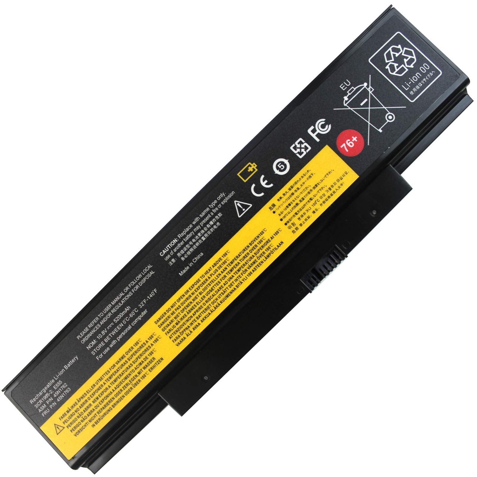 Gomarty 45N1762 76+ Laptop Battery Compatible With Lenovo Thinkpad (Edge) E550 E550C E555 E560 E565 Series 3Inr19/65 2 45N1758 4