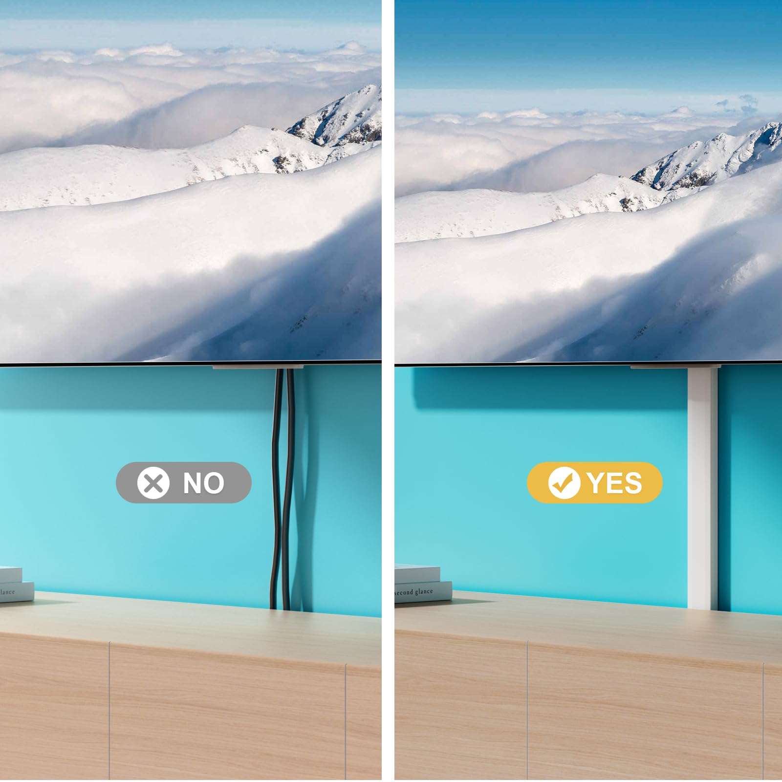 Tv Cord Hider   47 In Cord Covers For Wall Mounted Tv, White Cable Management Kit | Wire Hiders And Concealer For Cords On Wall,