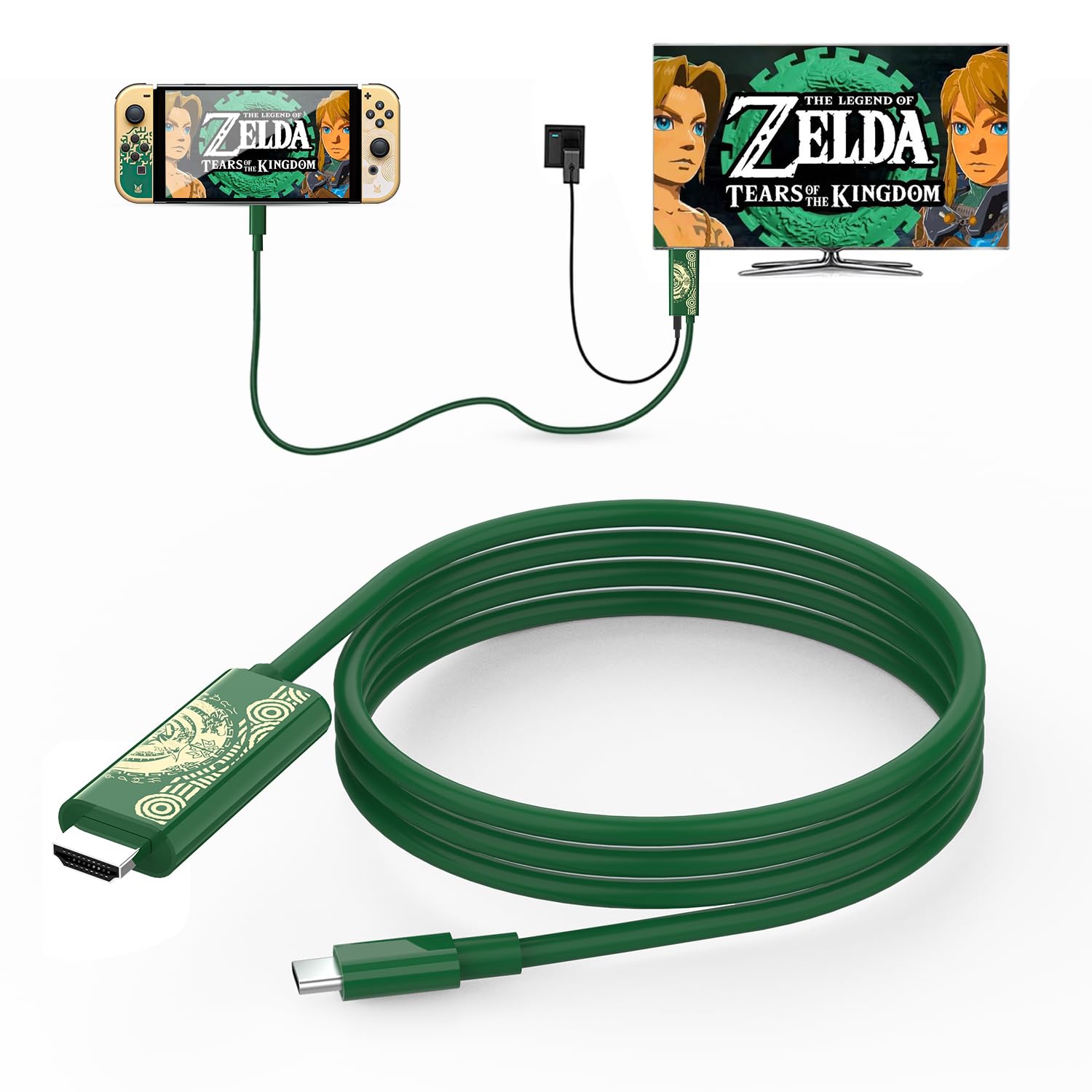 Boreguse Switch Dock for Nintendo Switch Dock/Nintendo Switch OLED Dock, 6FT Switch TV Dock, Steam Deck Dock Cable with 4K/1080P